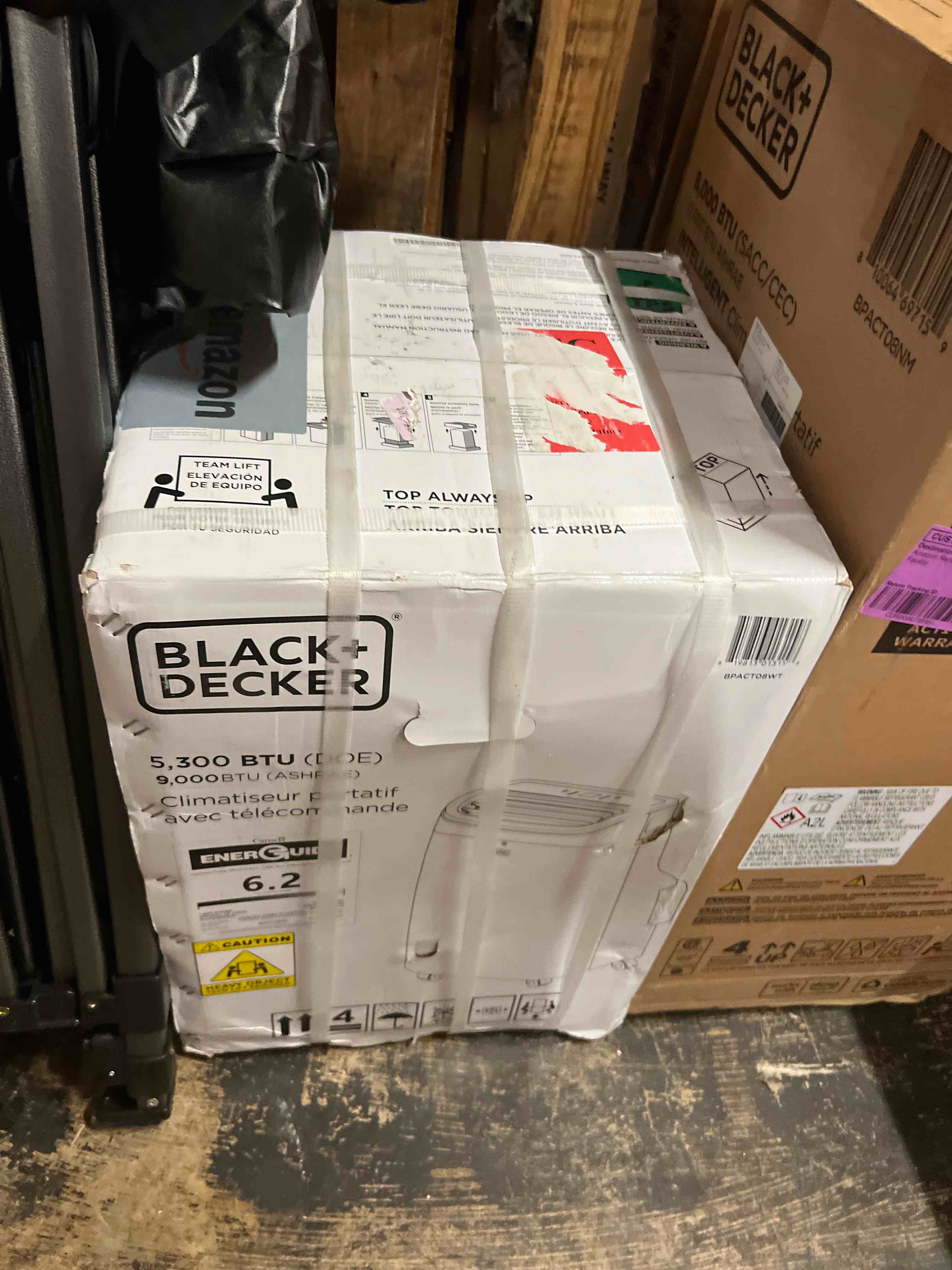Condition photo showing New/Like New for black+decker portable air conditioner, 9,000 btu, bpact08wt, white