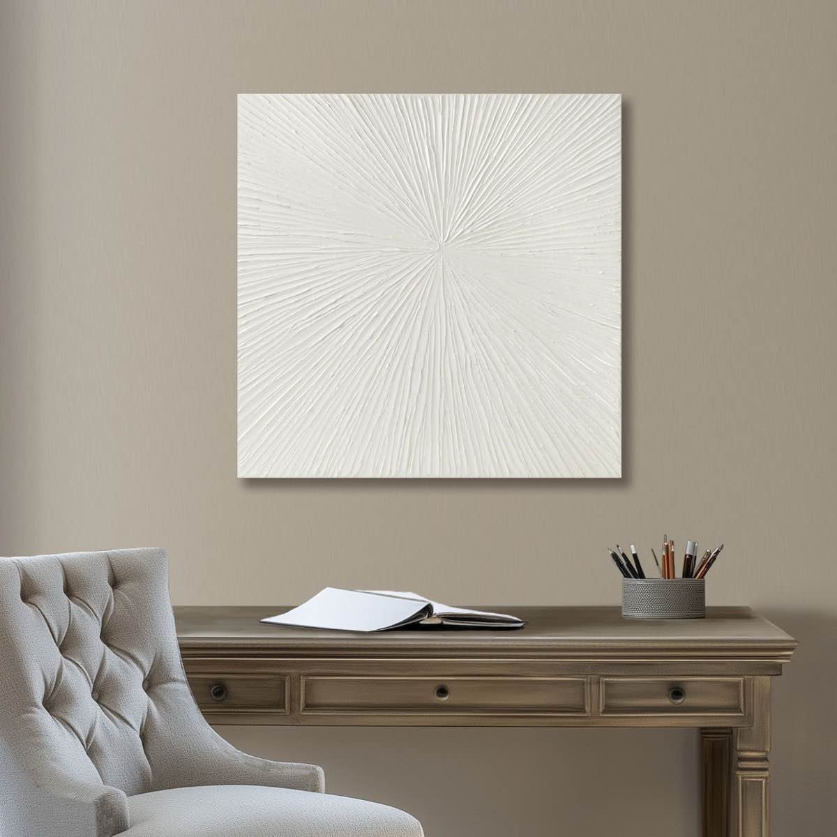 Sunburst Hand-Painted Resin Wall Art