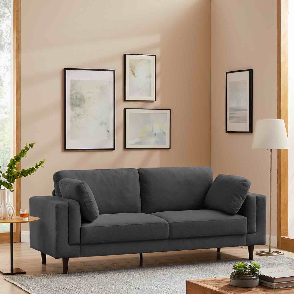 Kraz MINIMORE Modern Style 85'' Square Arm Sofa