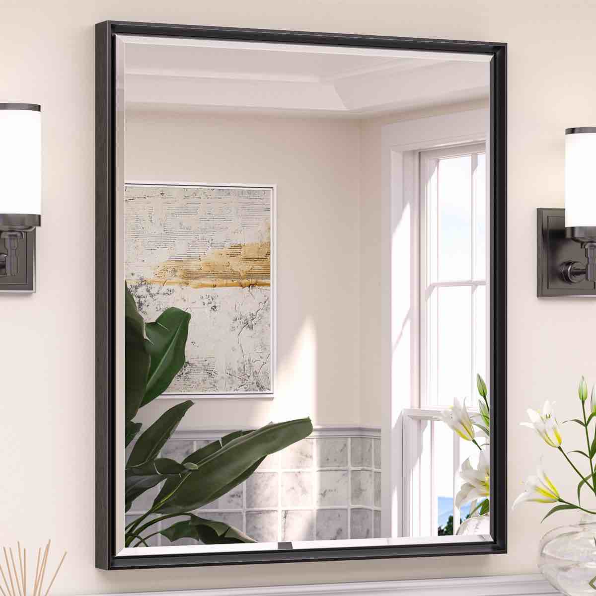 areiona beveled bathroom accent vanity mirror