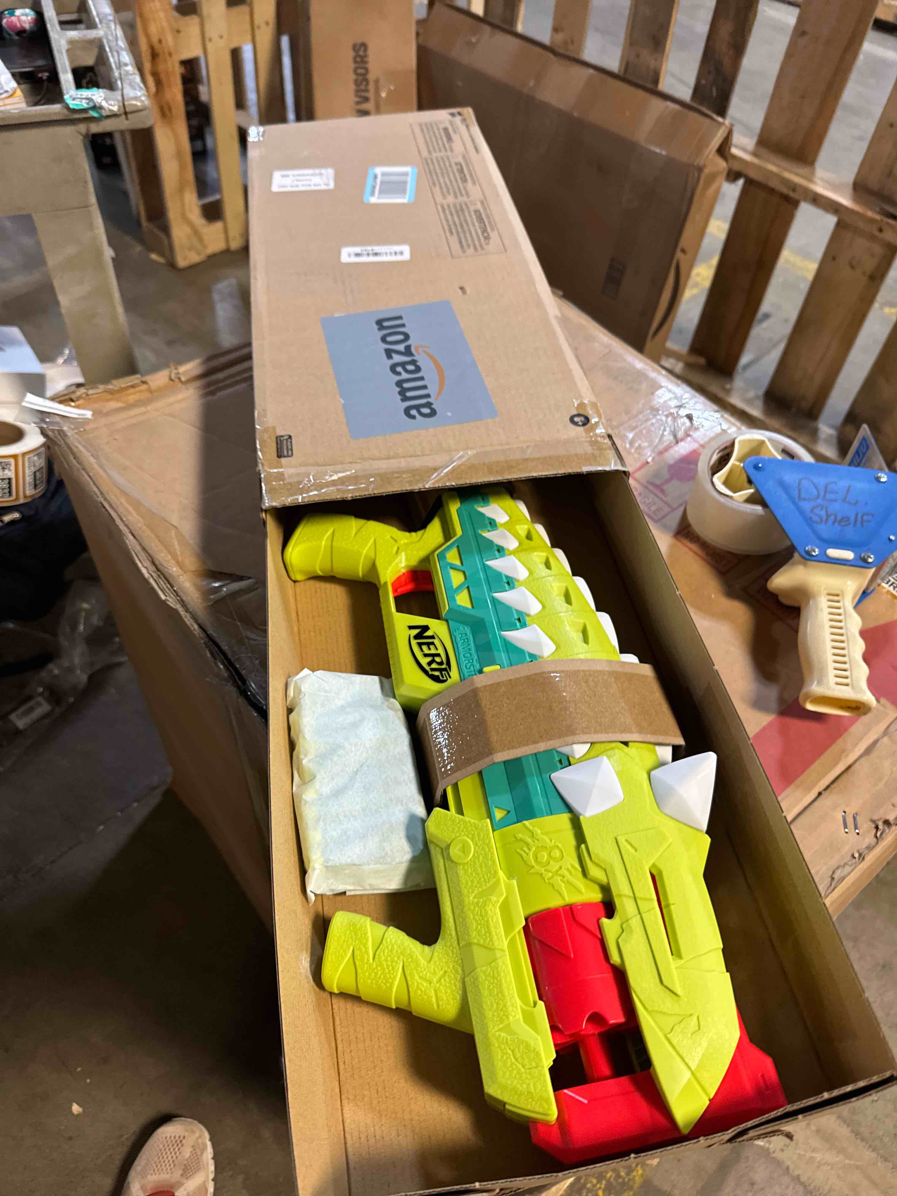 Condition photo showing New/Like New for Nerf DinoSquad Armorstrike Dart Blaster, 16 Darts, Indoor and Outdoor Games, Dinosaur Toys for 8 Year Old Boys and Girls and Up
