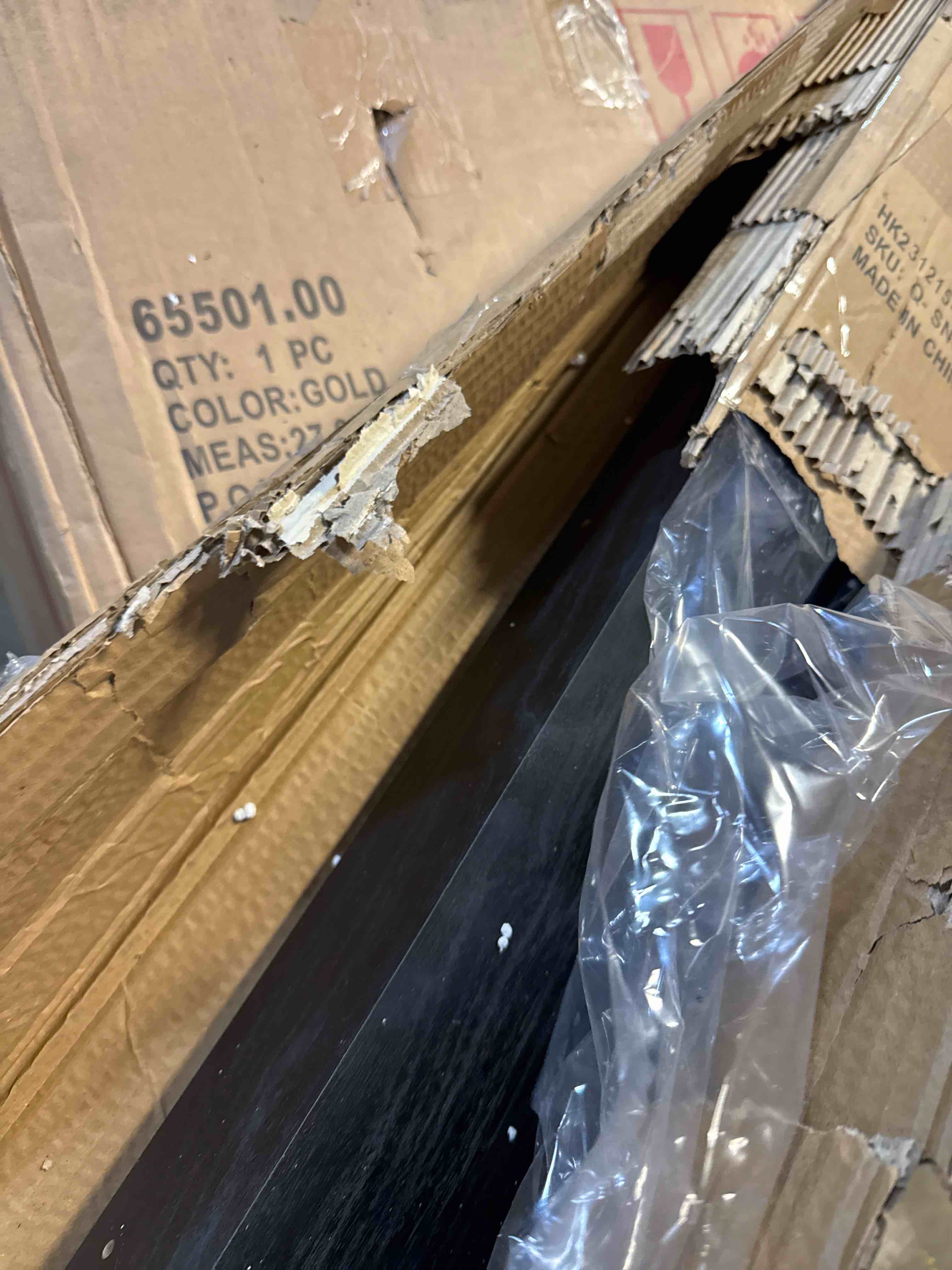 Condition photo showing Good Condition for Modern Black Wood Floating Wall Shelf (Set of 3) (36" W x 3" H x 6" D)