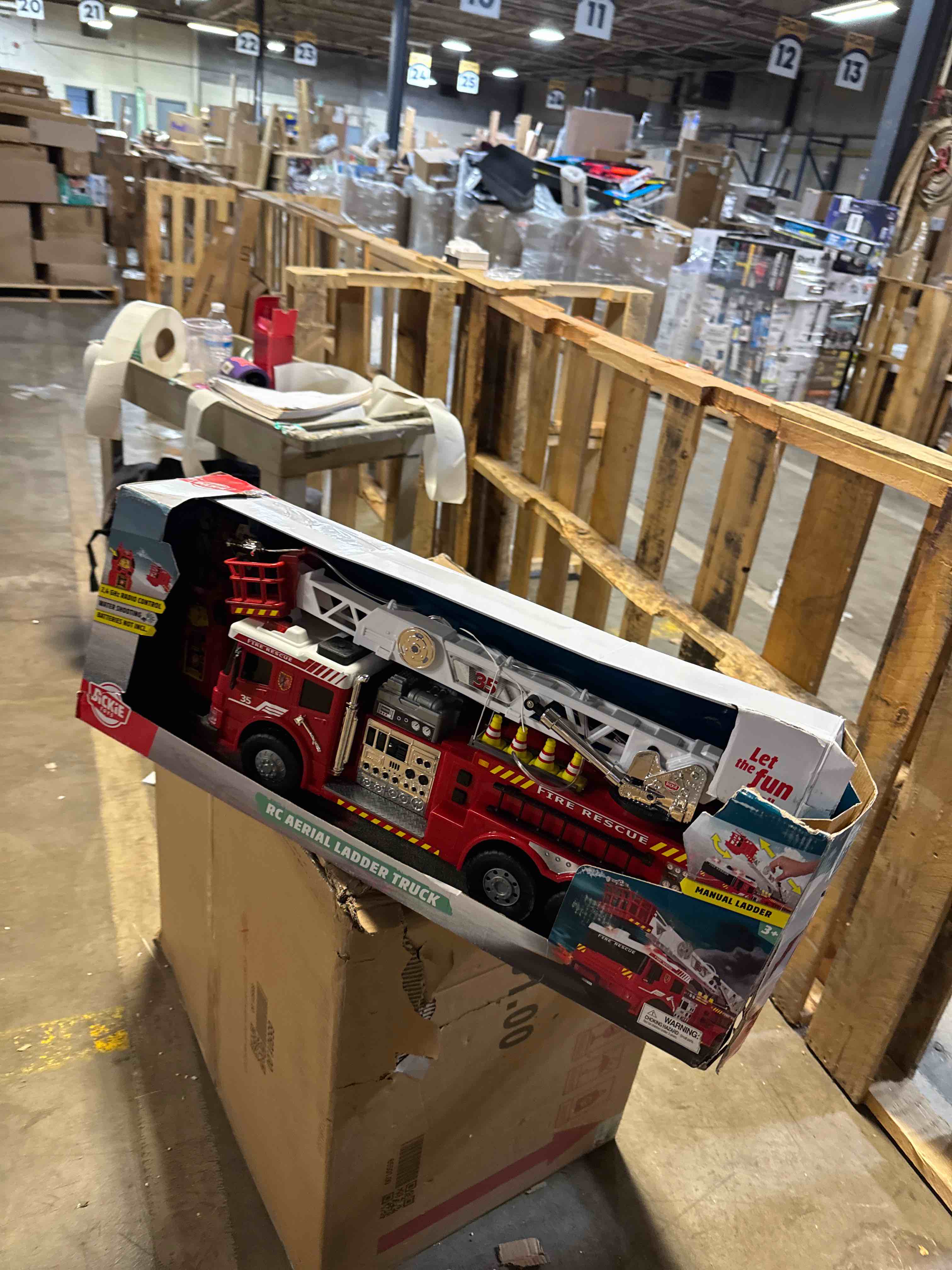 Condition photo showing New/Like New for Dickie Toys - 24" Light and Sound RC Fire Truck with Working Pump