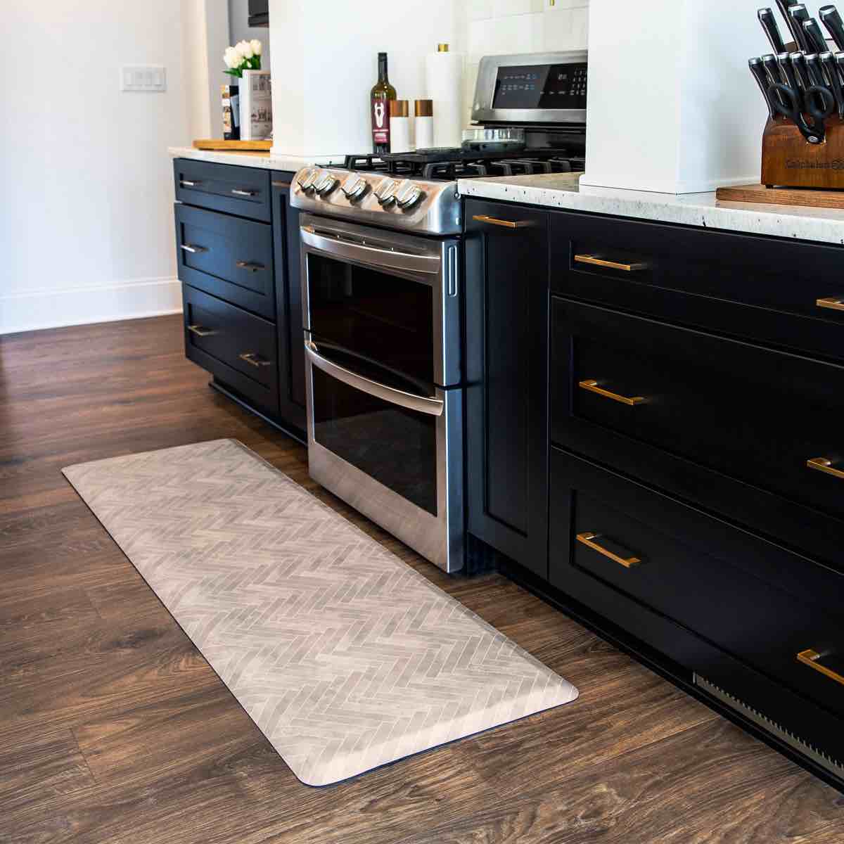 Happy Feet Herringbone Anti-Fatigue Non-Skid Kitchen Mat