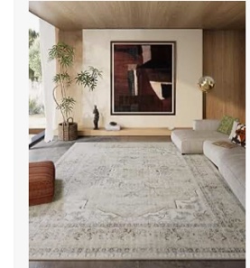 8x10 Area Rugs Washable Rug: Large Living Room Rug Stain Resistant Distressed Vintage Boho Rug Non Slip Low Pile Faux Wool Soft Area Rug for Bedroom Bedside Indoor Farmhouse Kids Playroom Dining Room ( similar to one in stock)