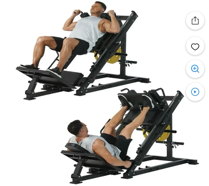 garvee leg press hack squat machine, 1400 lb capacity, 2-in-1 design ( incomplete box 1 of 3 only)