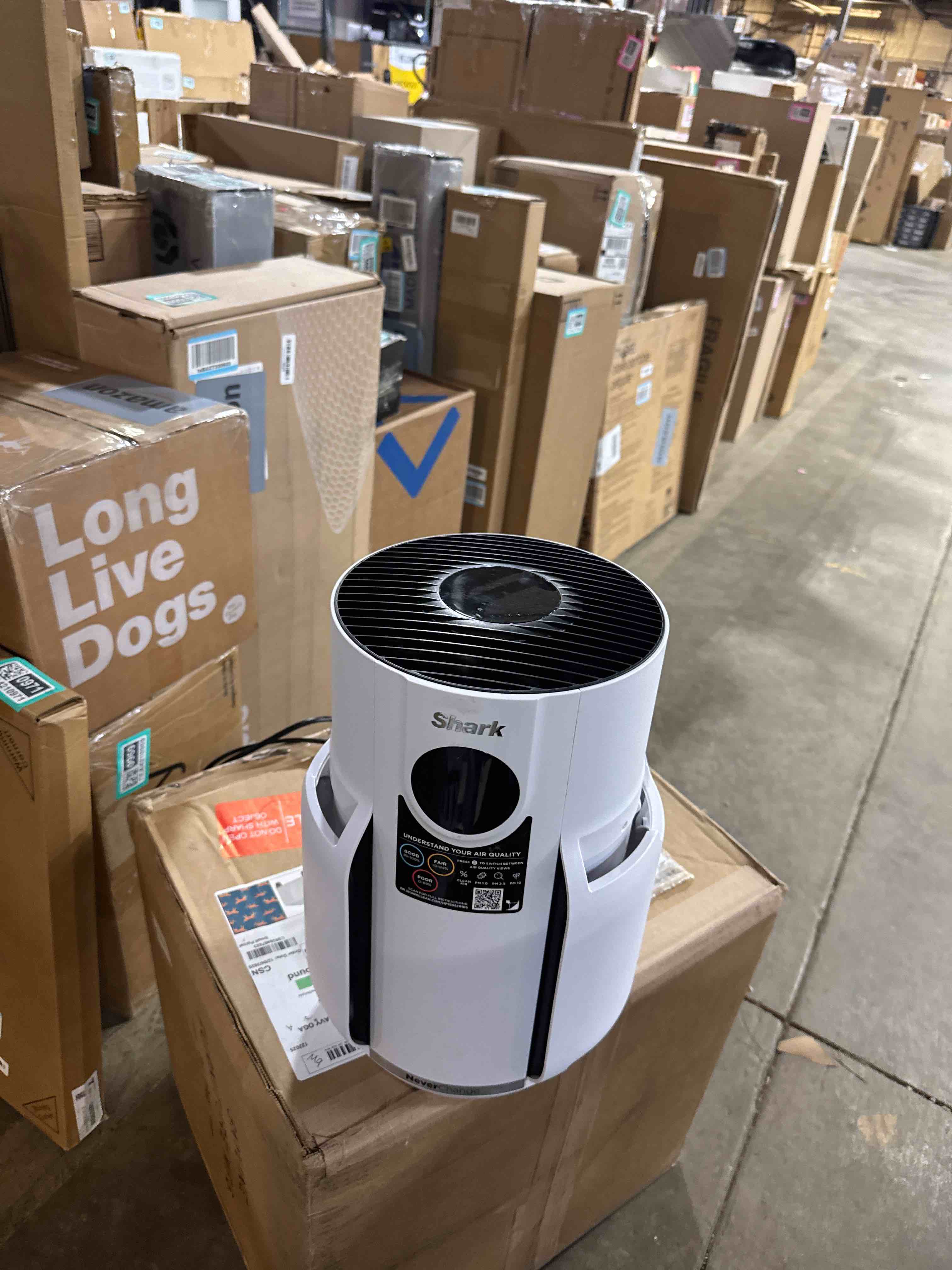 Condition photo showing Good Condition for Shark Air Purifier with NeverChange Air Filter Technology, 5 Year HEPA Filter, Covers 1400 Sq. ft, Odor Neutralizer and Clean Sense Technology, Removes 99.98% of Dust & Allergens, HP302 ( USED)