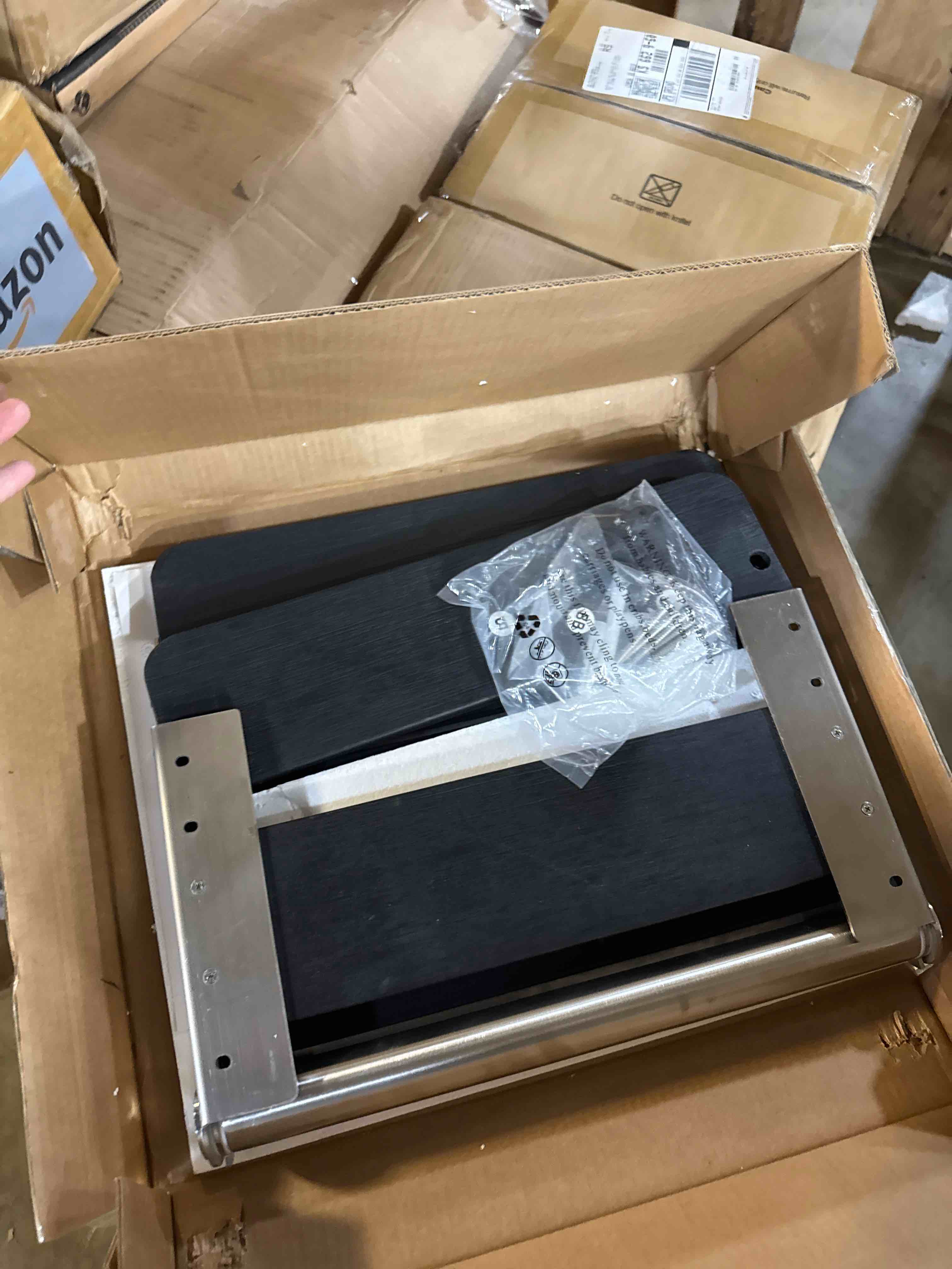 Condition photo showing Good Condition for 17.5'' Folding Shower Seat Wall Mounted, HDPS Fold Down Shower Bench for Inside Shower, Foldable Shower Stool, Waterproof Wall Mount Bathroom Seating Chair, 400LBS Weight Capacity, Black