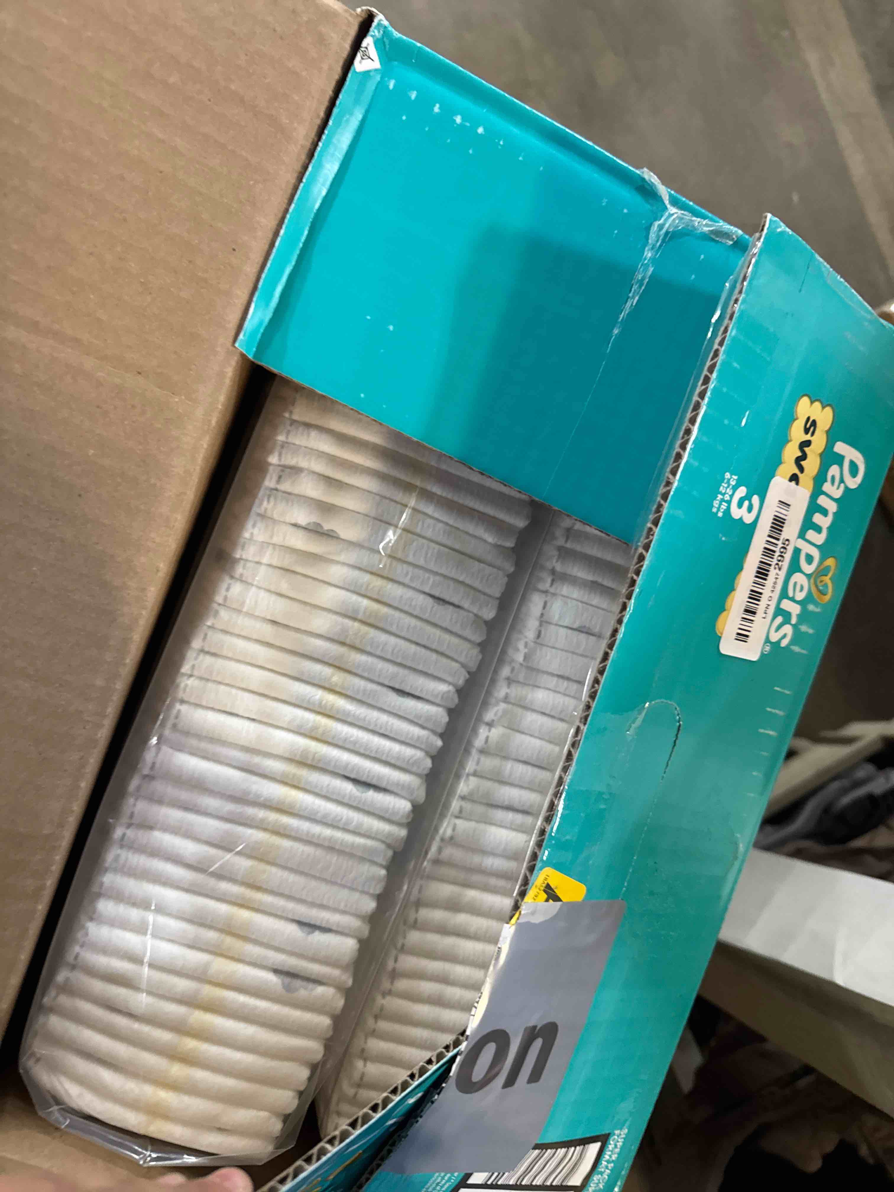 Condition photo showing New/Like New for Pampers Swaddlers Diapers, Size 3 (13-26 lbs), 78 Count, Absorbent, Keeps Baby Dry and Comfortable, Skin Safe Disposable Baby Diaper Size 3 78