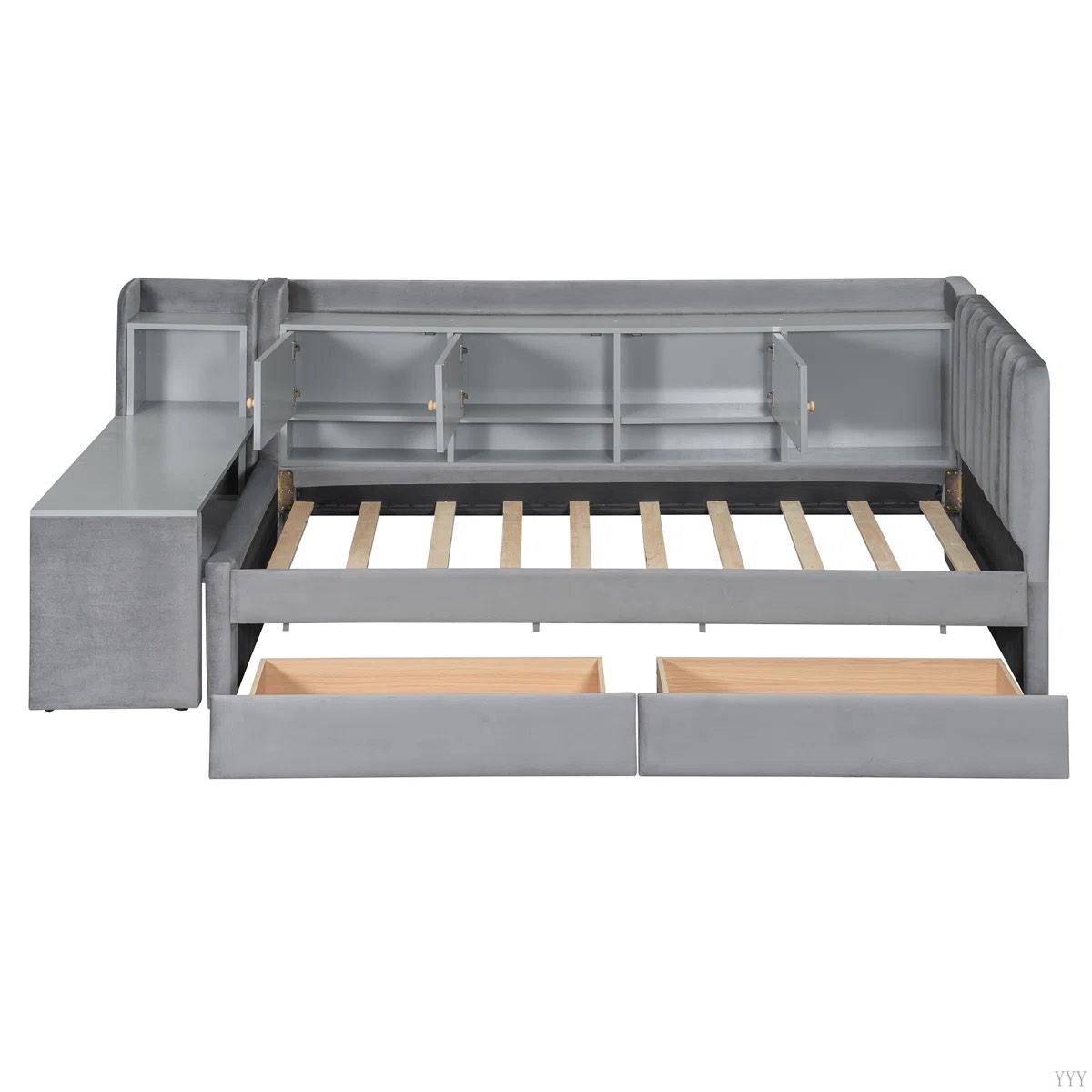 Upholstered Daybed With Drawers, Shelves , BOX 2 OF 3 ONLY*