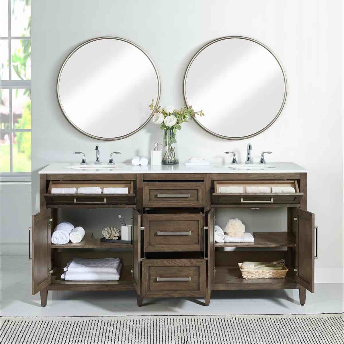 Condition photo showing New/Like New for Dash 72" Double Bathroom Vanity Set