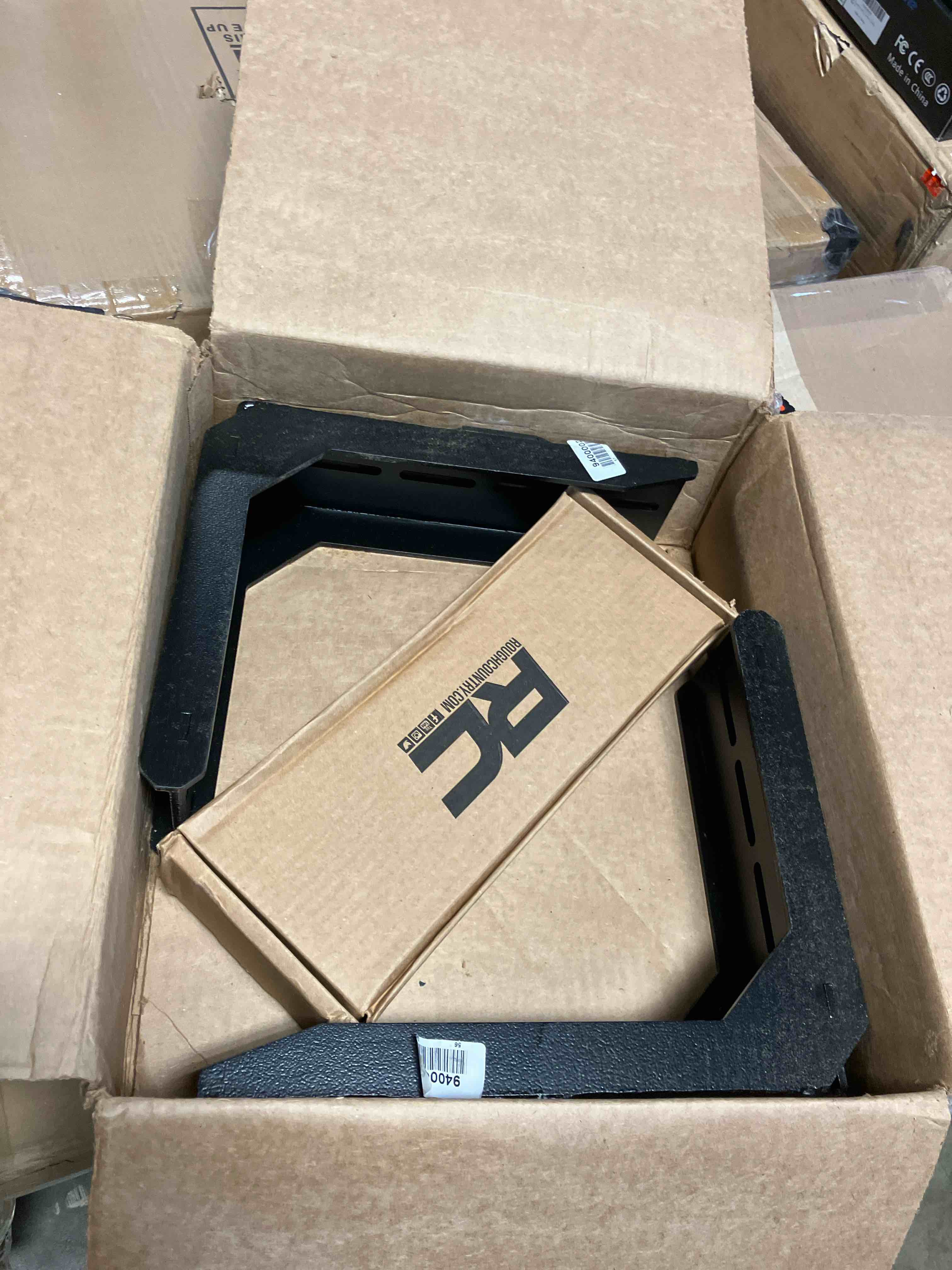 Condition photo showing New/Like New for Rough Country High Mount Brackets for 270° Awning - Elevated Steel Awning Mounts for RC Bed Racks, Bolt-On Design