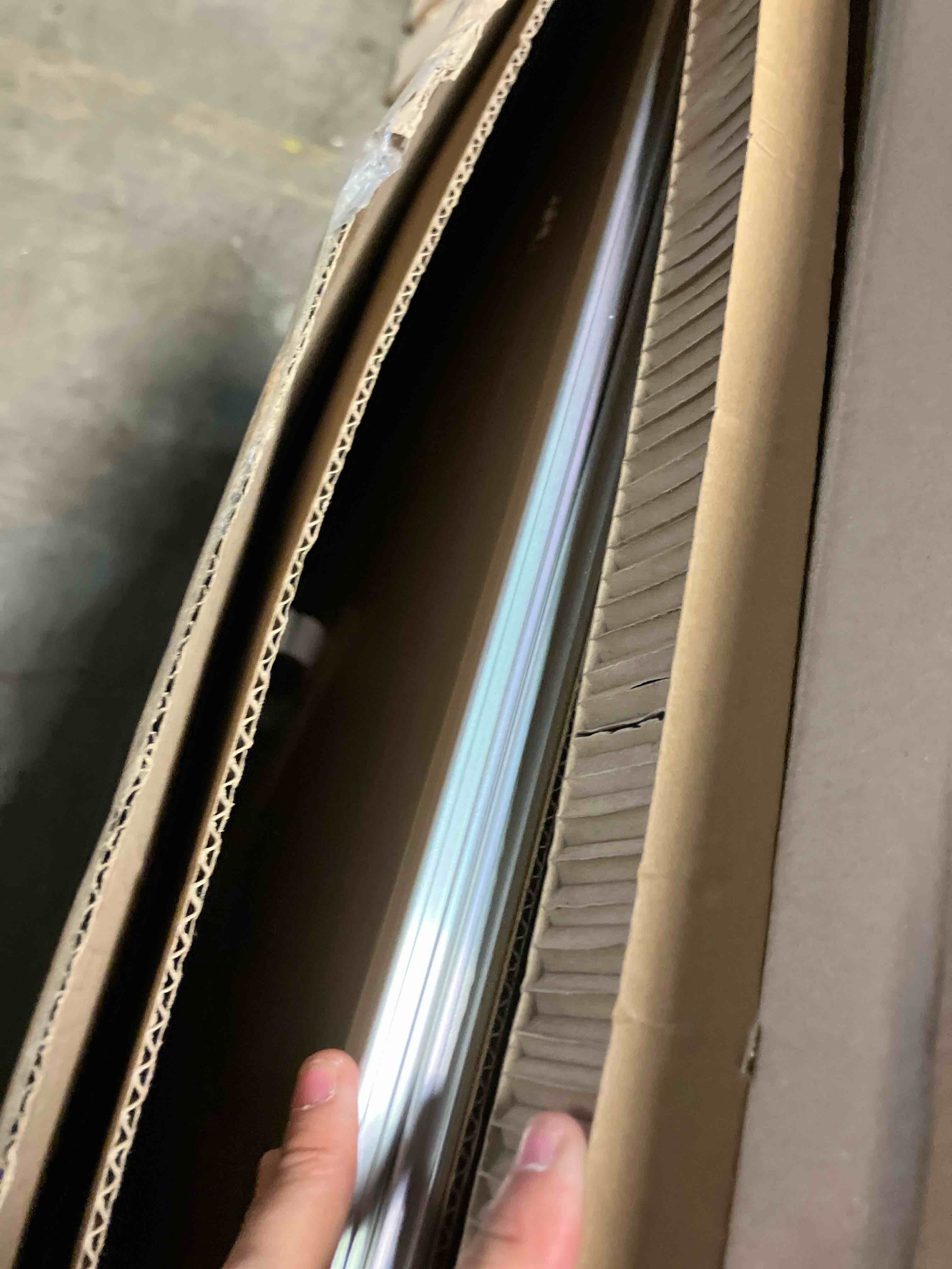 Condition photo showing New/Like New for maxtek Large Cork Board 60 x 36 in, Bulletin Board for Walls, 5'x 3' Extra Aluminum Framed Corkboard, Foldable Wall Mounted Back to School Pin Memo Notice Cork Board for Office, Home Wall Display