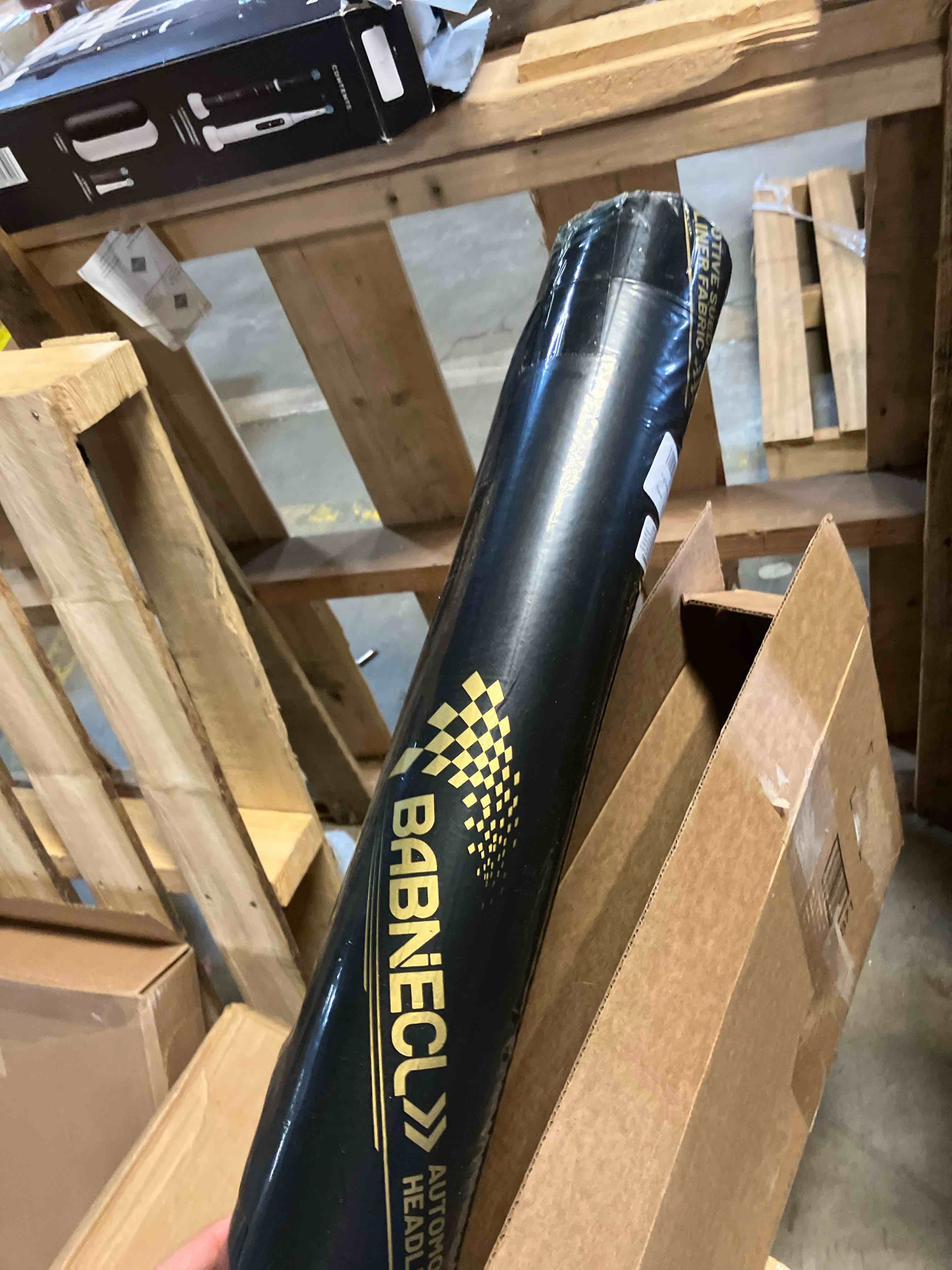 Condition photo showing New/Like New for Auto Headliner Fabric 38" L × 60" W Mesh Type with Foam Backing - Tube Packaging - Beige Interior Replacement Material for Car/Truck/SUV/RV Roof - Home Repair/DIY Headliner Material