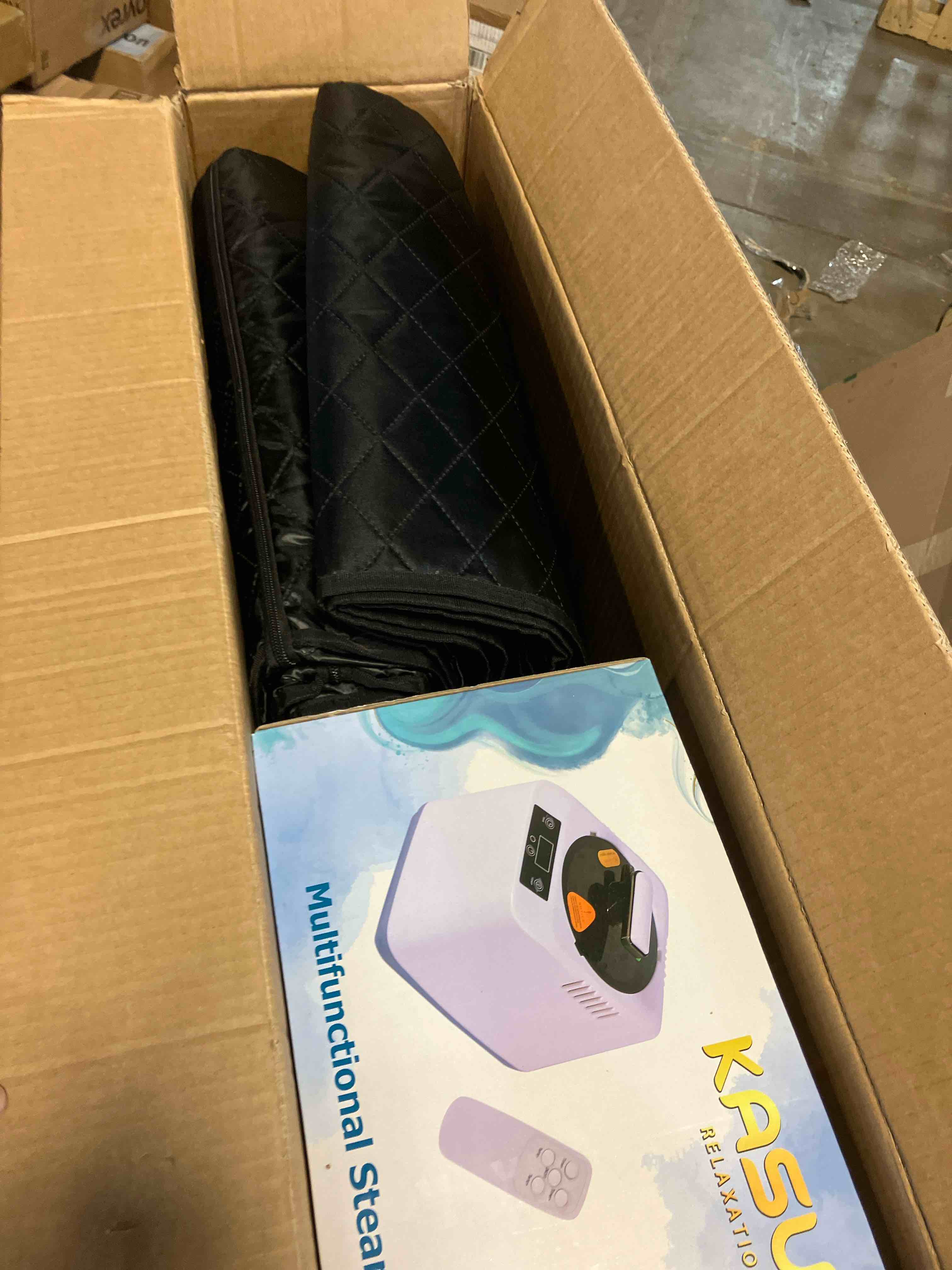 Condition photo showing Good Condition for Portable Infrared Sauna, Steam Sauna Box with XL Steamer, 5-Layer Waterproof & Heat Insulation for Relaxation, Detoxification, Muscle Pain Relief Indoor & Outdoor(Obsidian Black)