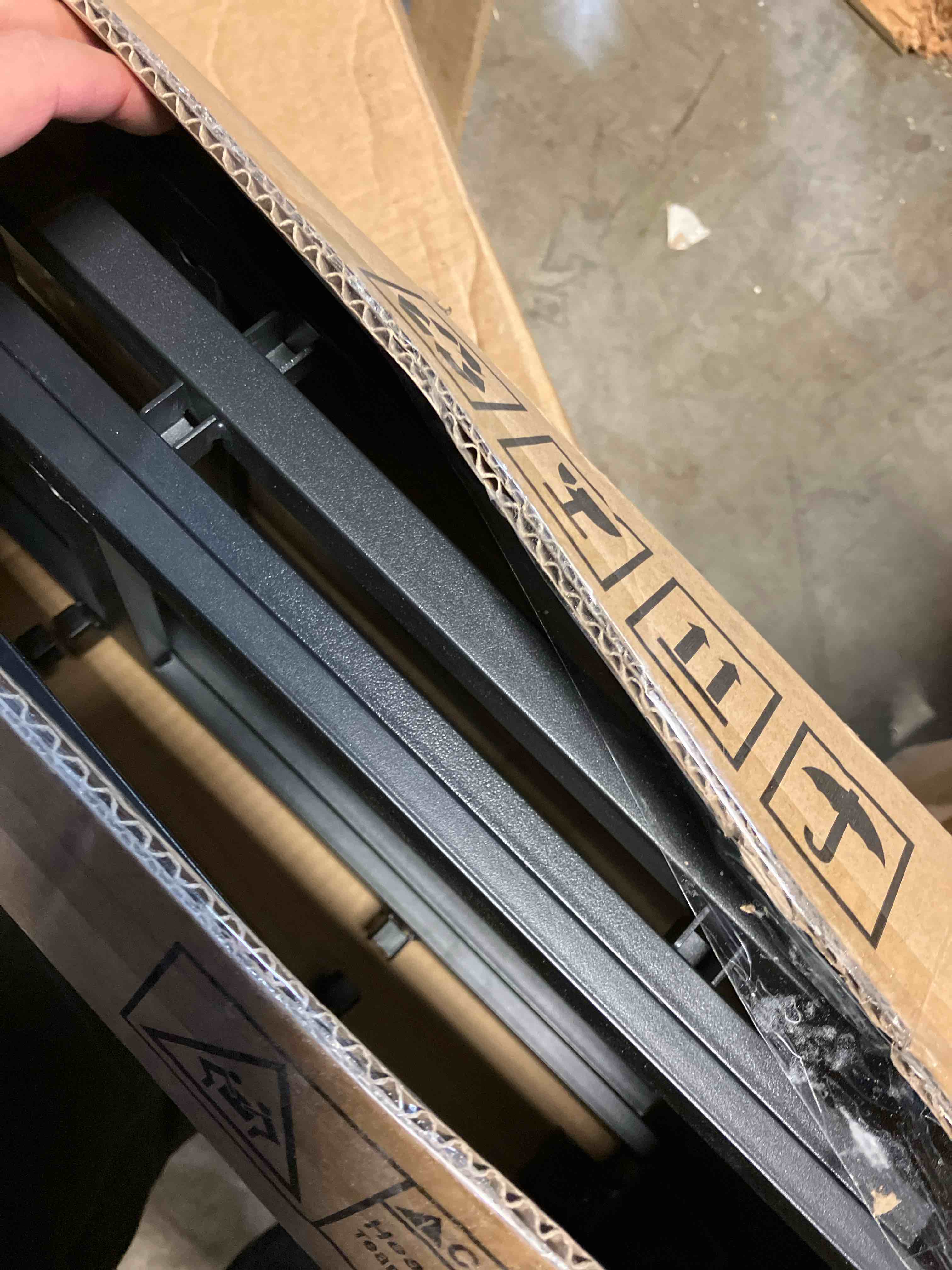 Condition photo showing Good Condition for 14 Inch Metal Bed Frame Queen Size, Heavy Duty Balck Platform Queen Size Bed Frame with Round Corner Legs, Mattress Slide Stopper, No Box Spring Needed, Easy Assembly Black Queen ( Incomplete)