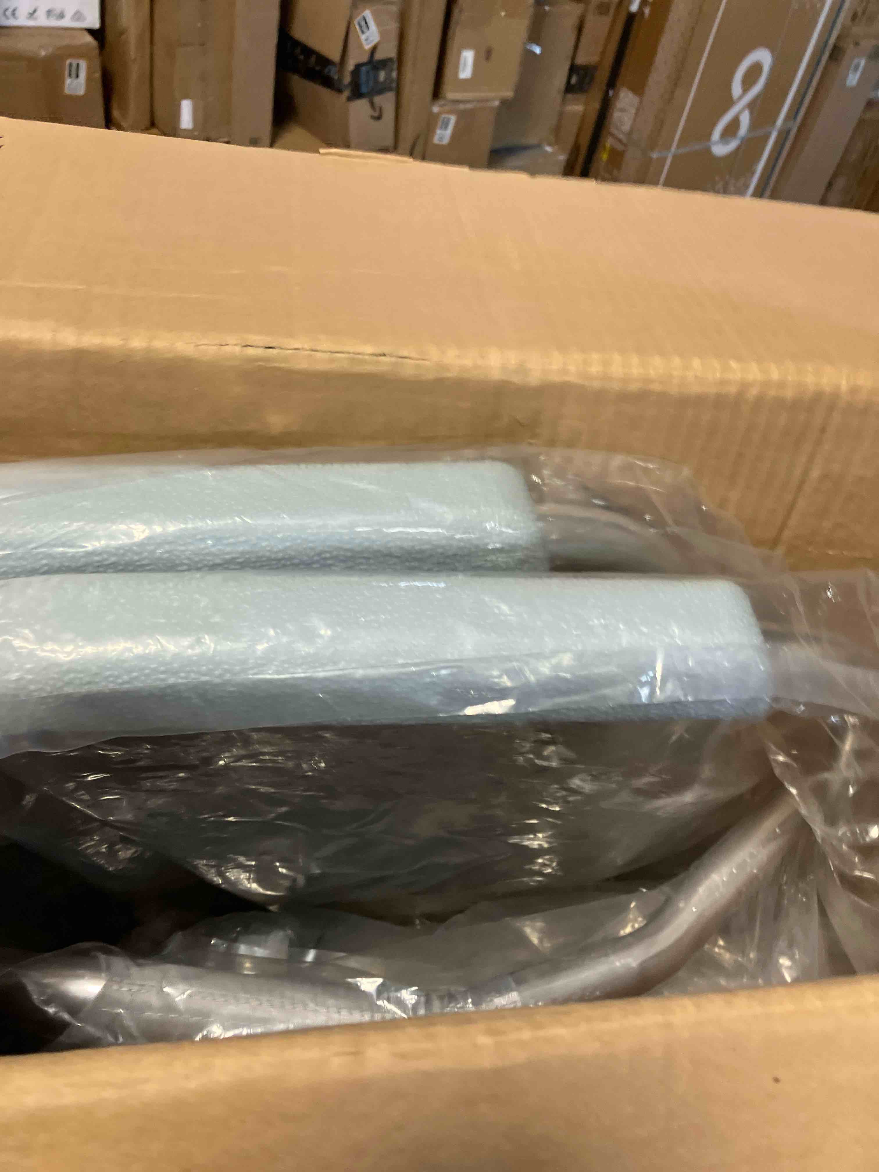 Condition photo showing New/Like New for DMI Rolling Shower Chair, Commode, Transport Chair, FSA Eligible, Rolling Bathroom Wheelchair for Handicap, Elderly, Injured or Disabled, Rear Locking Wheels, 250 lb. Weight Capacity, ( One one n stock is GREY)