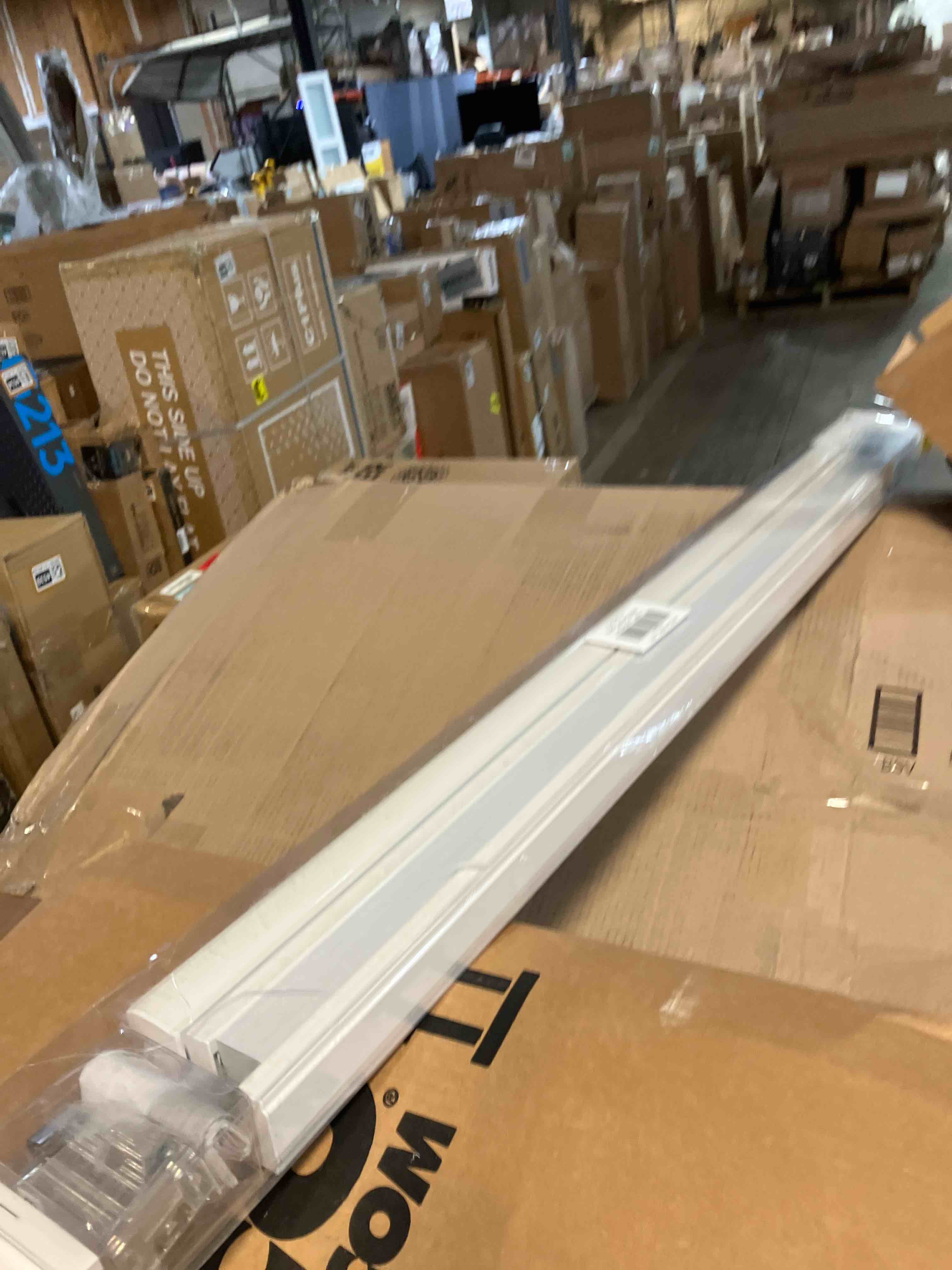 Condition photo showing New/Like New for LazBlinds Top Down Bottom Up (TDBU) Cordless Cellular Shades, Blackout Light Blocking Honeycomb Shades Pleated Blinds for Window Size 45" W x 64" H, White