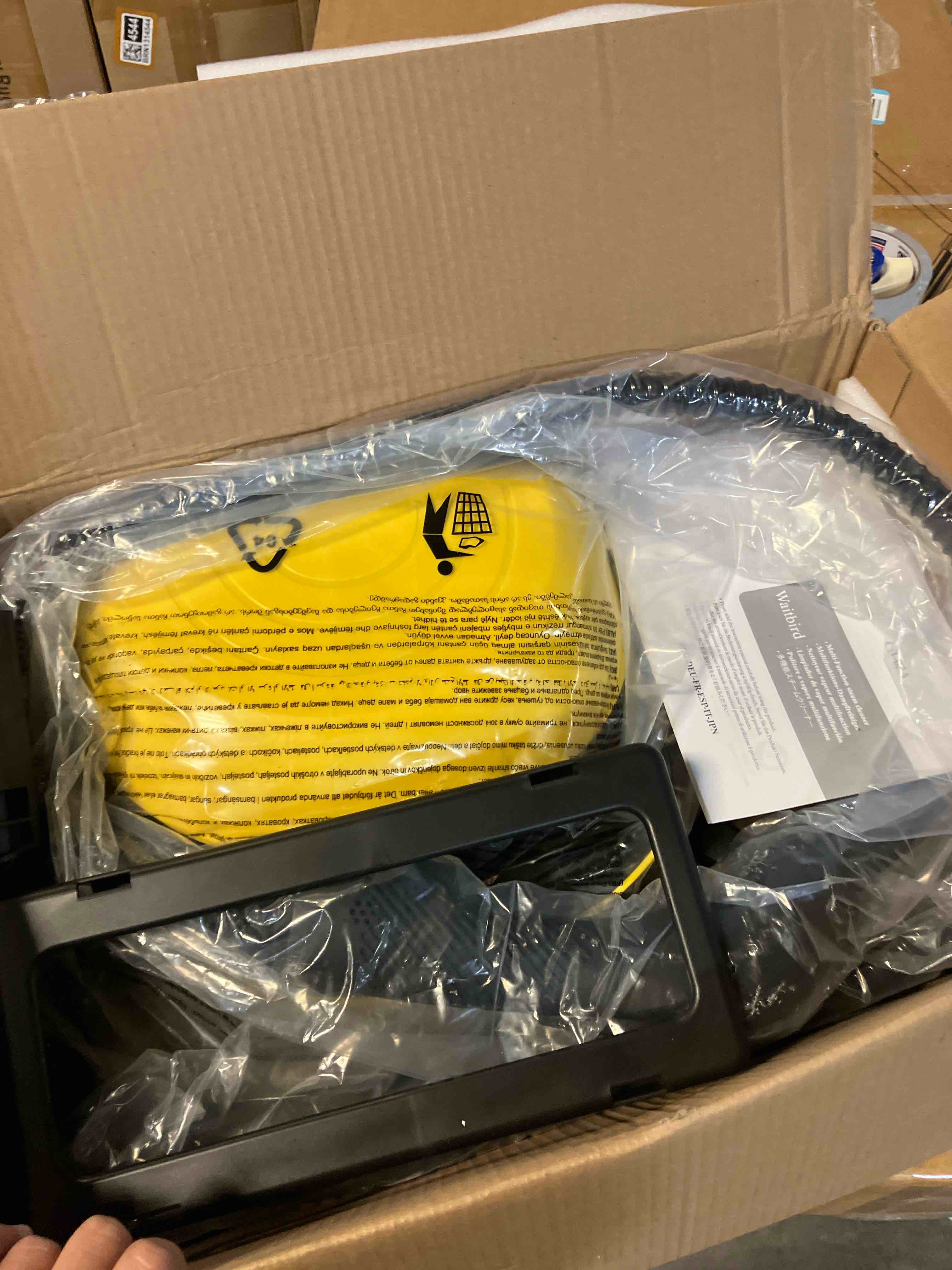 Condition photo showing New/Like New for Steam cleaner, 1500w Steamer Cleaning Fast Heating Multi-Surface Steam Cleaner for Home?Steamer Cleaning for Grout