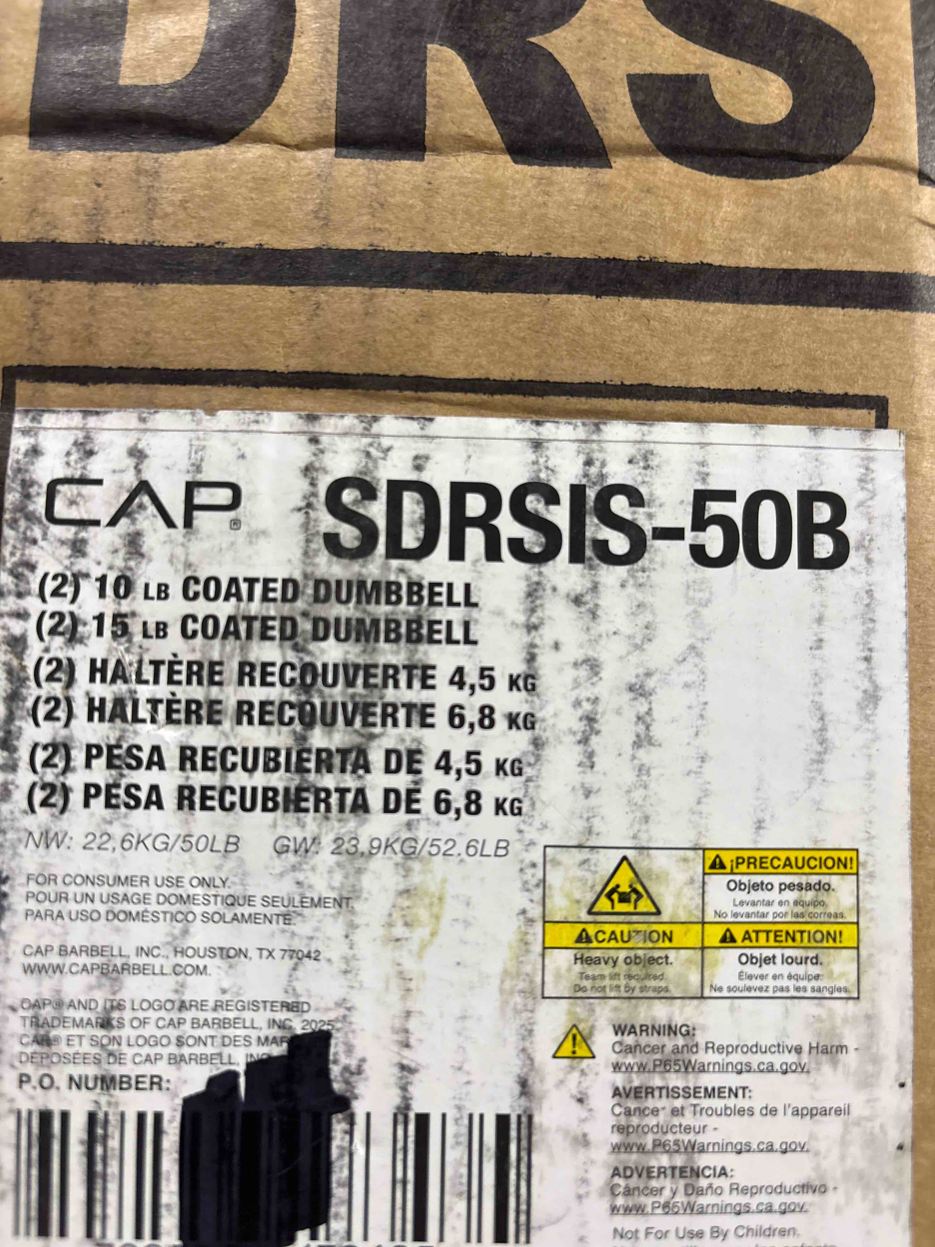 Condition photo showing New/Like New for CAP Barbell Coated Dumbbell Set | 50lbs, 100lbs, 150lbs | Multiple Options