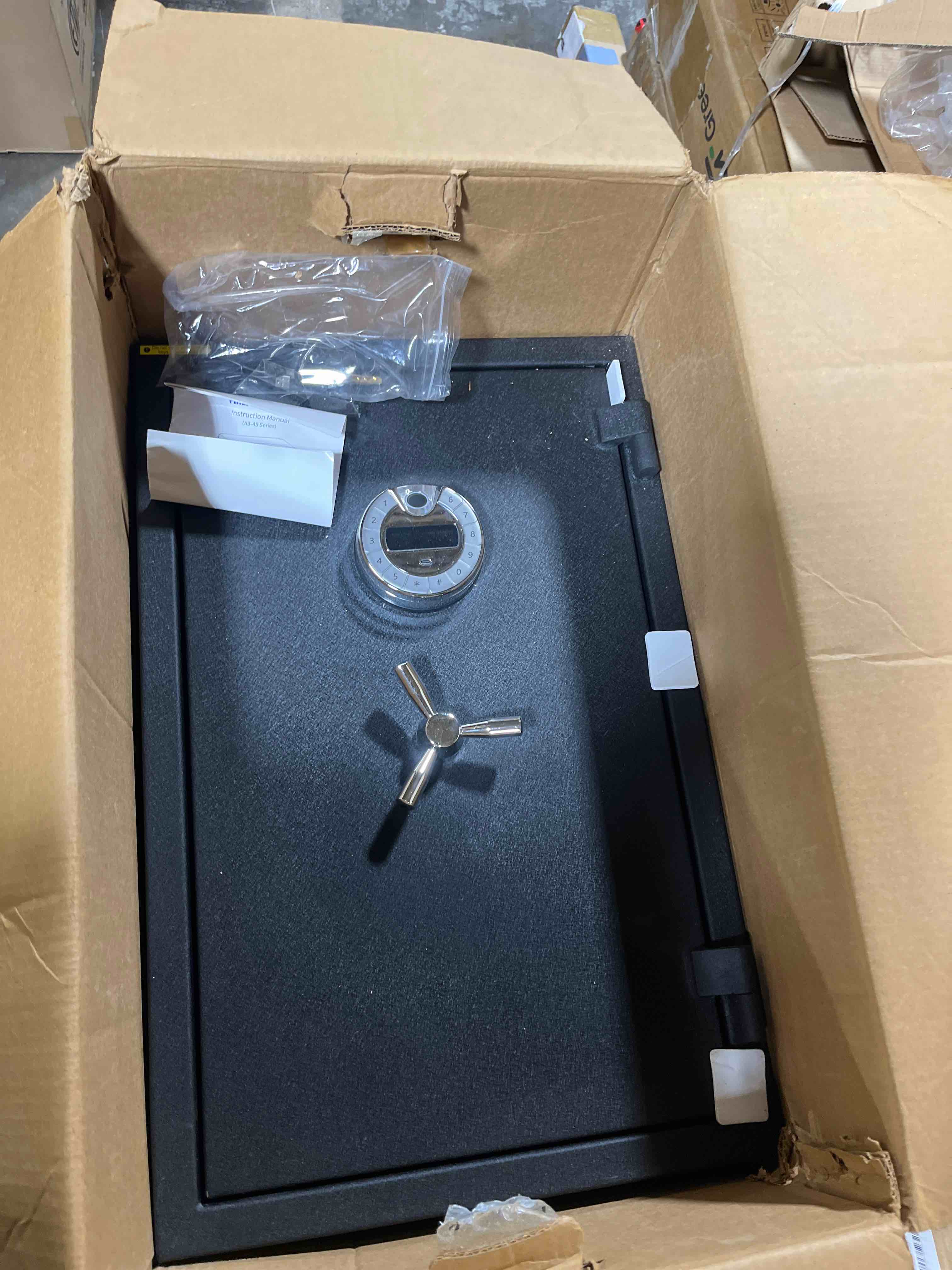 Condition photo showing Good Condition for 6.0 CuFt Large Fireproof Safe with Biometric Access– Reinforced Steel Body (Over 90LB), Dual Adjustable Shelves, LCD Display & Heat-Sealing Fire Gasket for Home Security