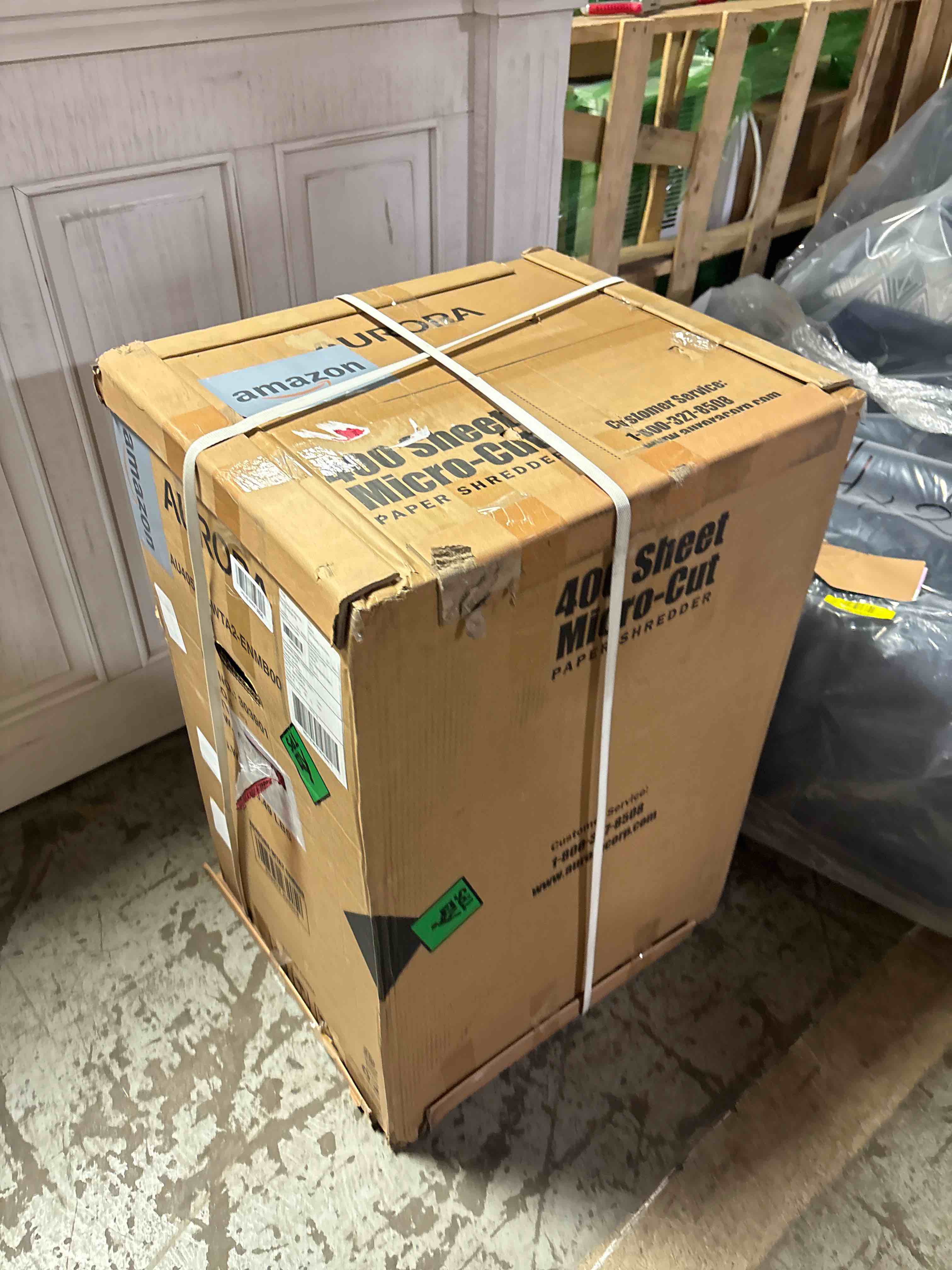 Condition photo showing New/Like New for Aurora Commercial Grade 400-Sheet Auto Feed High-Security Micro-Cut Paper Shredder/ 240 Minutes/Security Level P-5 Paper 400-Sheet MicroCut AutoFeed