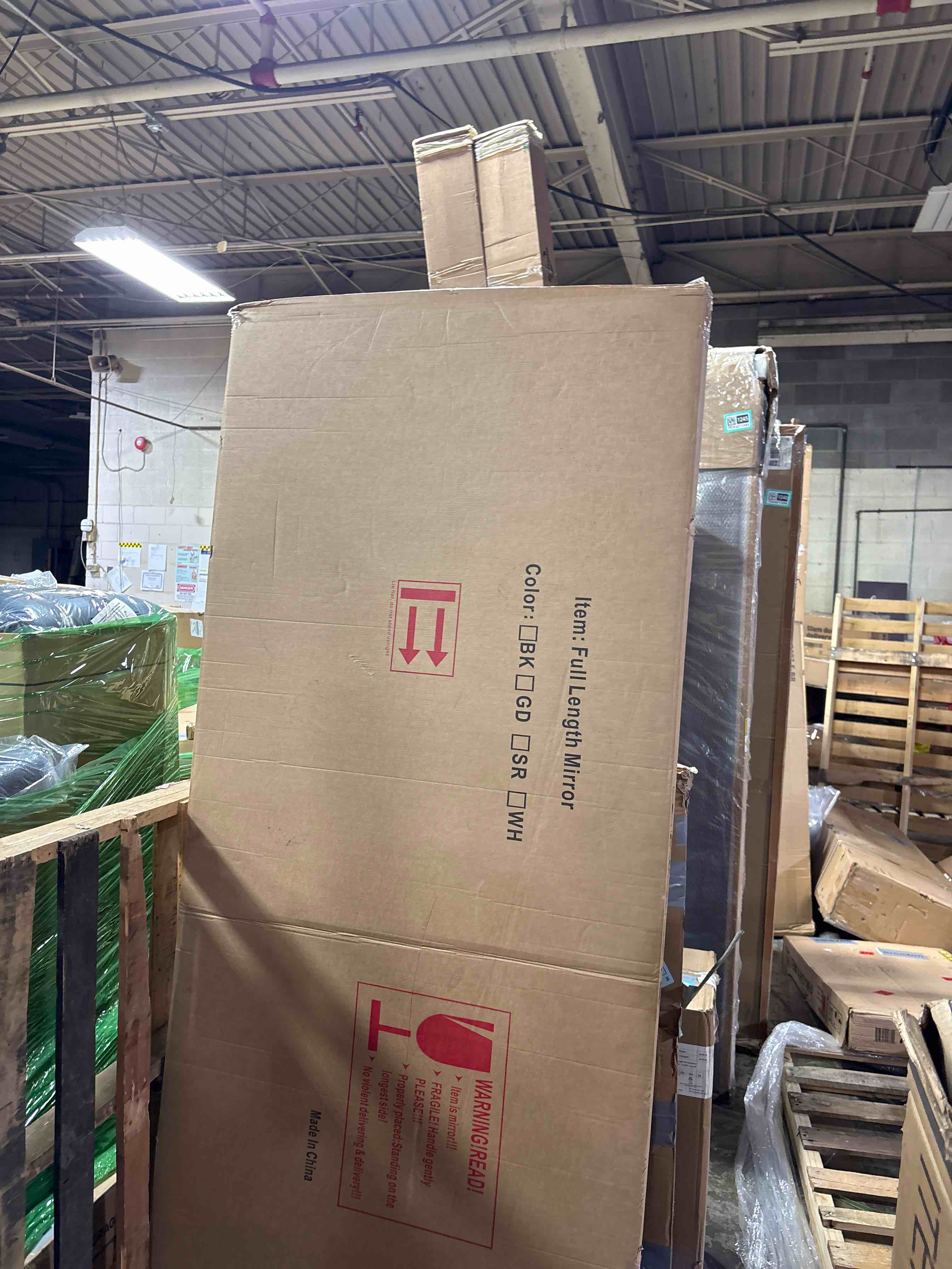 Condition photo showing Good Condition for Arched Full Length Mirror, 71"x28" Floor Mirror Freestanding, Floor Standing Mirror Full Body Mirror with Stand for Bedroom, HomeDecor Hanging Mounted Mirror for Living Room Cloakroom, Black Black 71"x28"