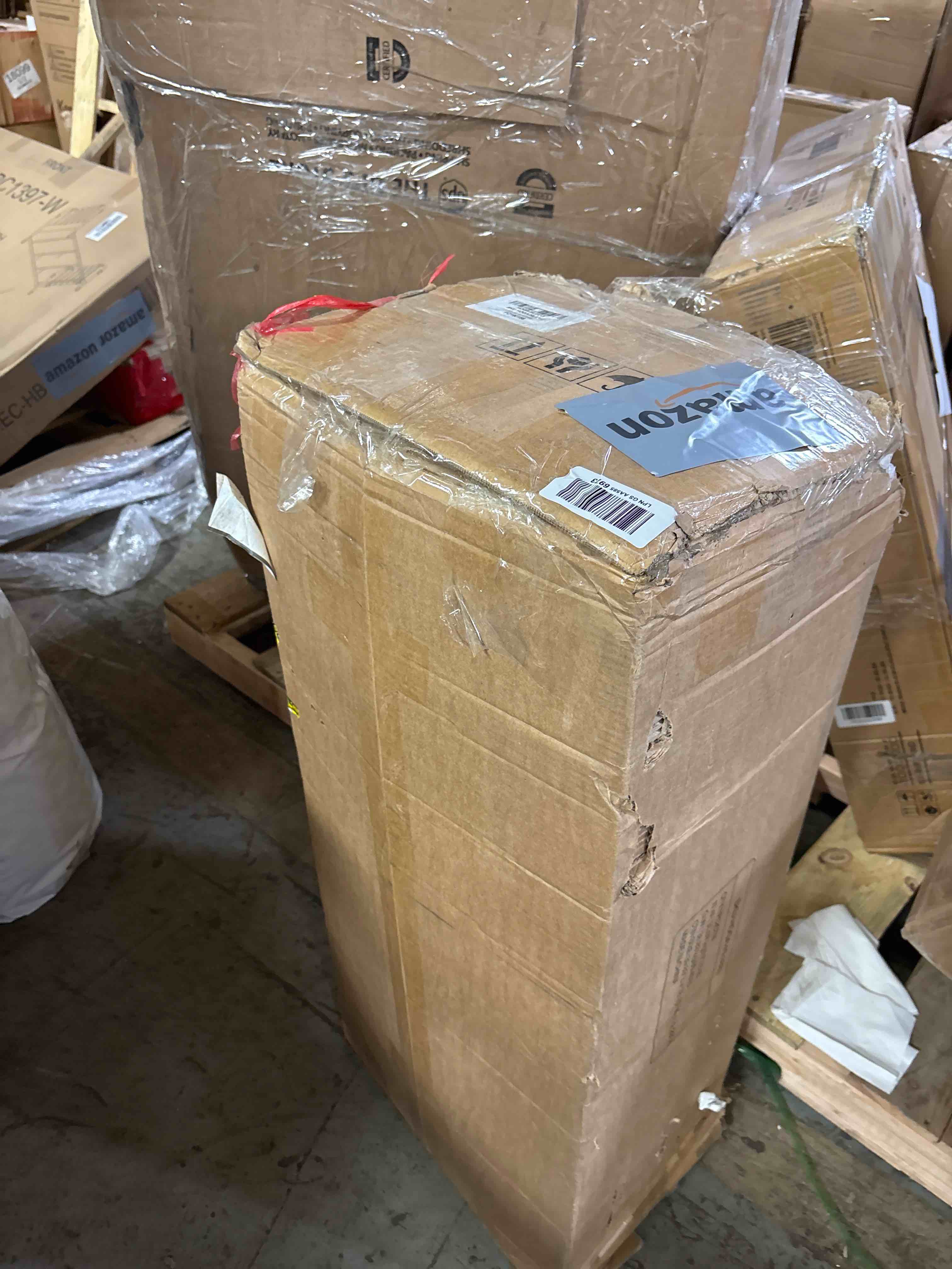 Condition photo showing As Is for Bookshelf with Doors Industrial Bookcase with 4 Tiers Open Storage Shelf Rustic Bookshelves 70.87" Tall Display Rack Cabinet Farmhouse Bookshelf for Bedroom, Living Room, Home Office, Brown