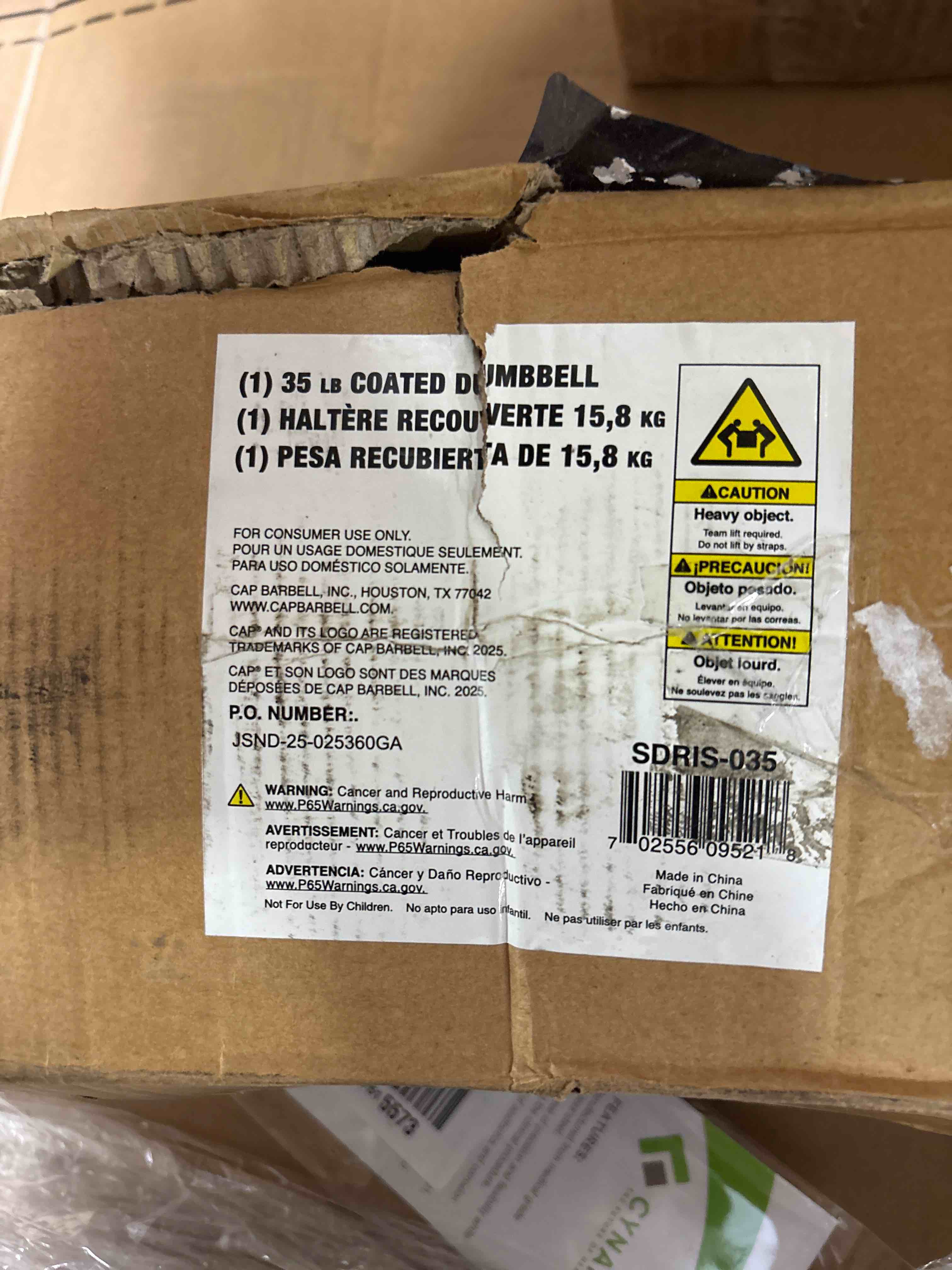 Condition photo showing New/Like New for CAP Barbell Coated Hex Dumbbell Weight - Single | 10-120 lbs | Multiple Options