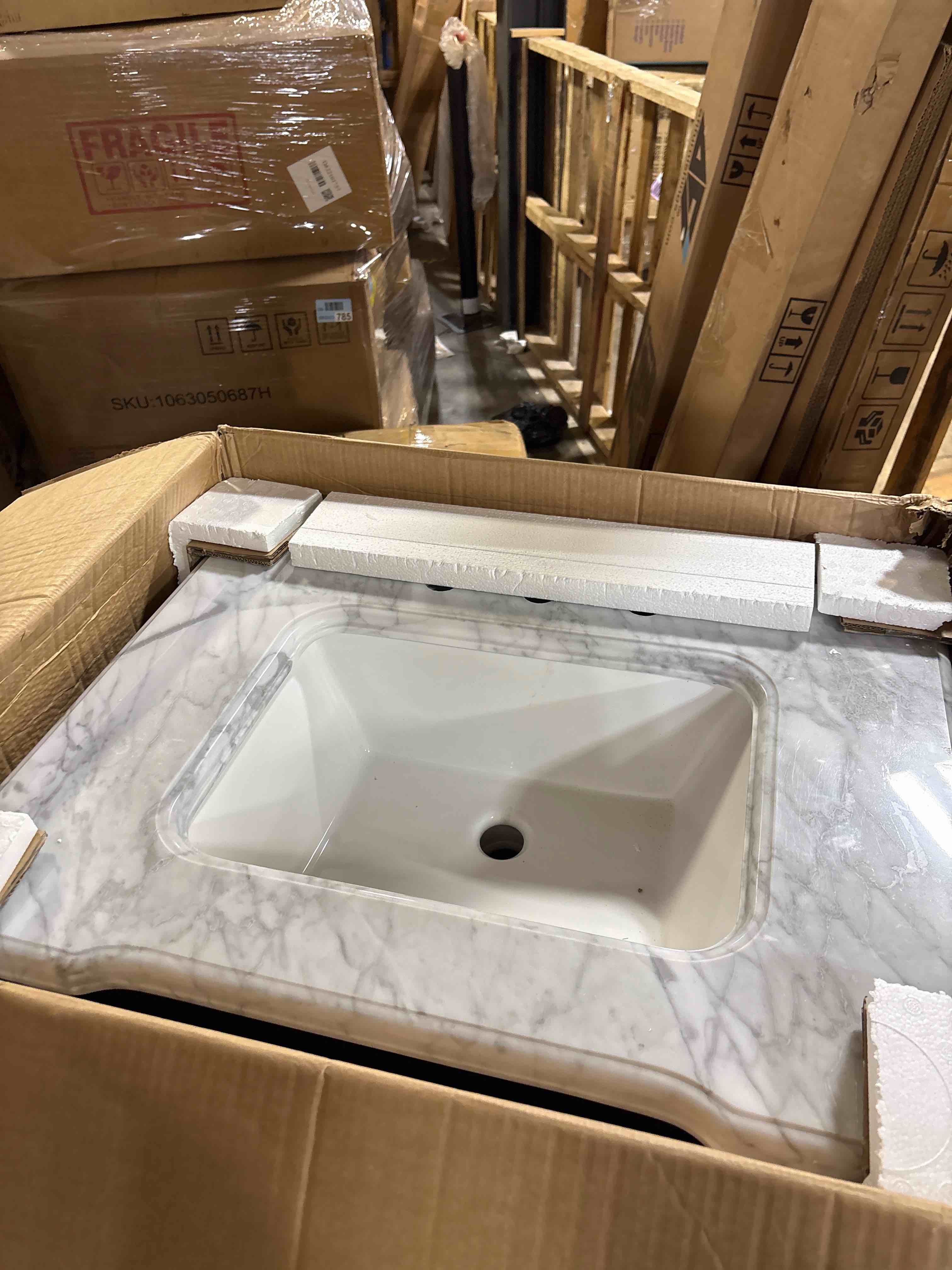 Condition photo showing New/Like New for Ensa 30'' Single Bathroom Vanity with Top By Birch Lane™