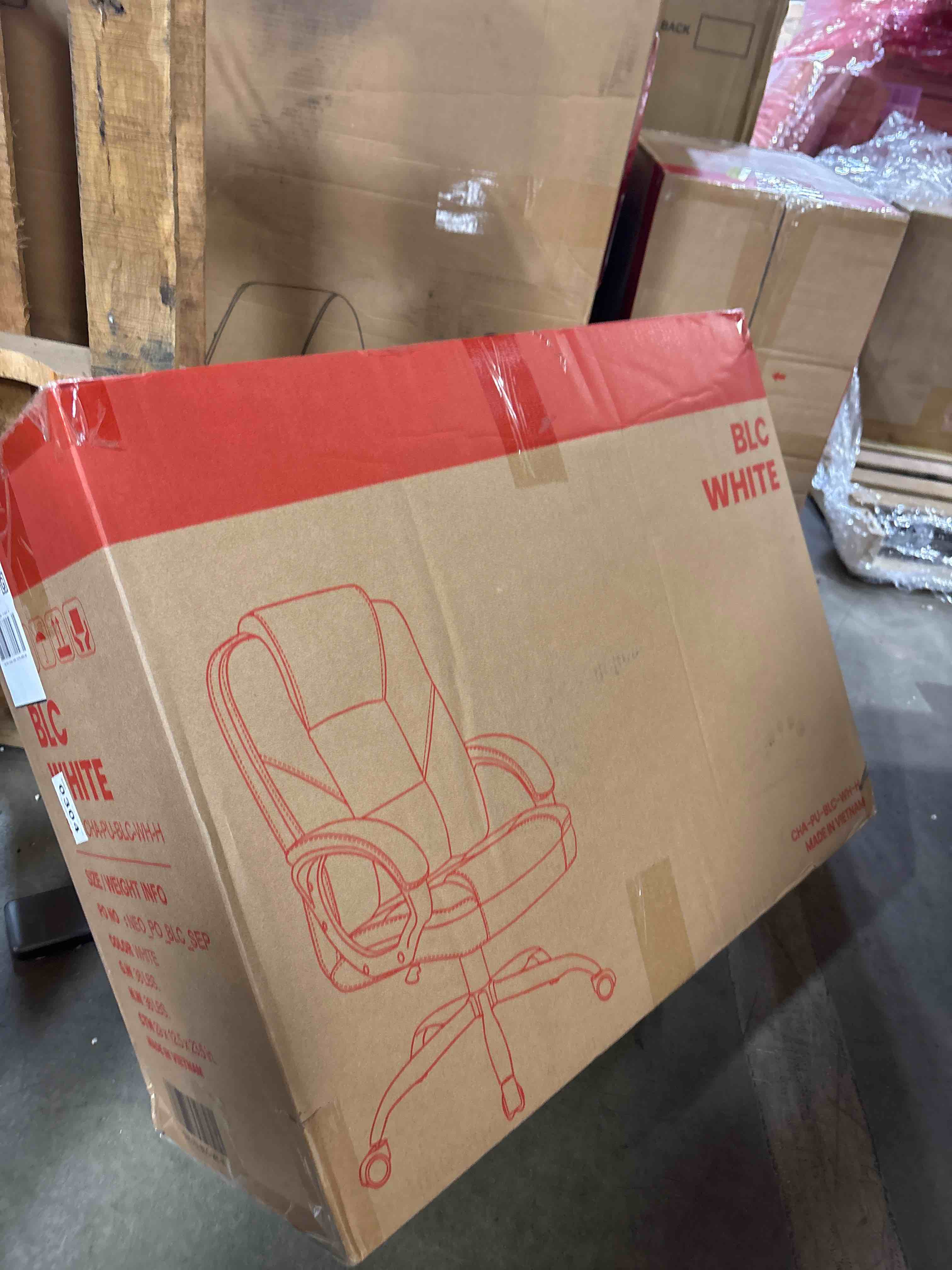 Condition photo showing New/Like New for NEO Chair Office Desk Ergonomic Gaming Chair High Back Adjustable Computer Chair with Wheels and Lumbar Support Comfy Leather Executive Swivel (White)