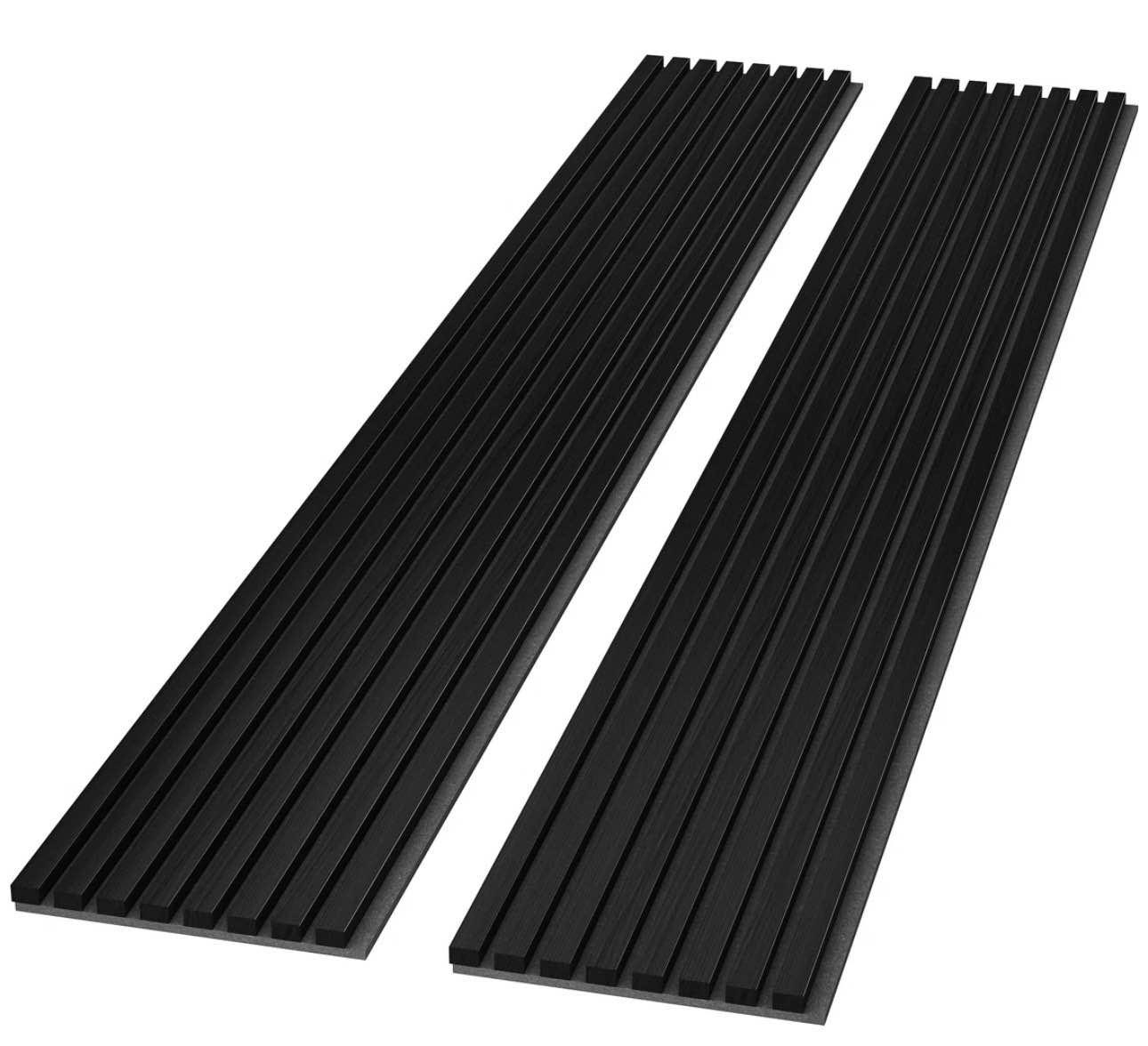 acoustic wood wall panels 94.49" x 12.6" soundproof wall panels ( natural black)