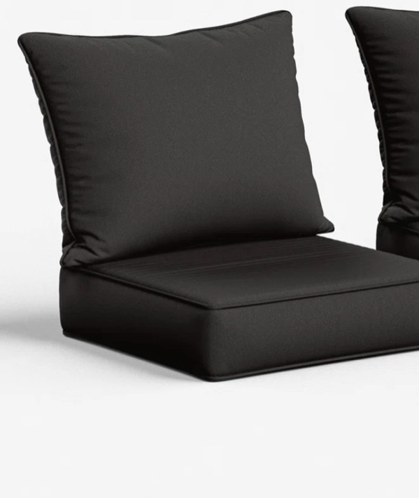 24"w x 24"d outdoor deep seating cushions 6.5β indoor/outdoor seat and back cushion, cushions only ( 1 set)