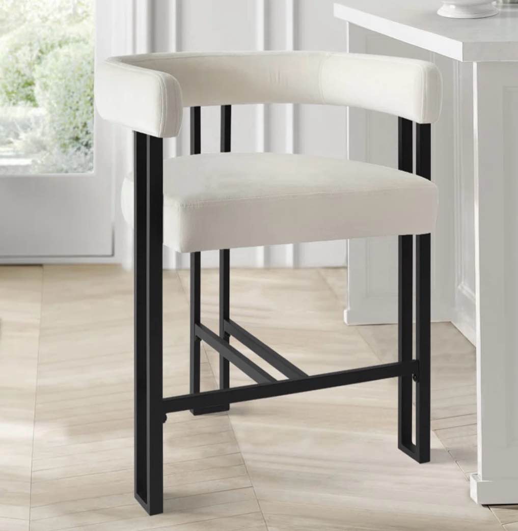 colrain 24" upholstered velvet counter stool 