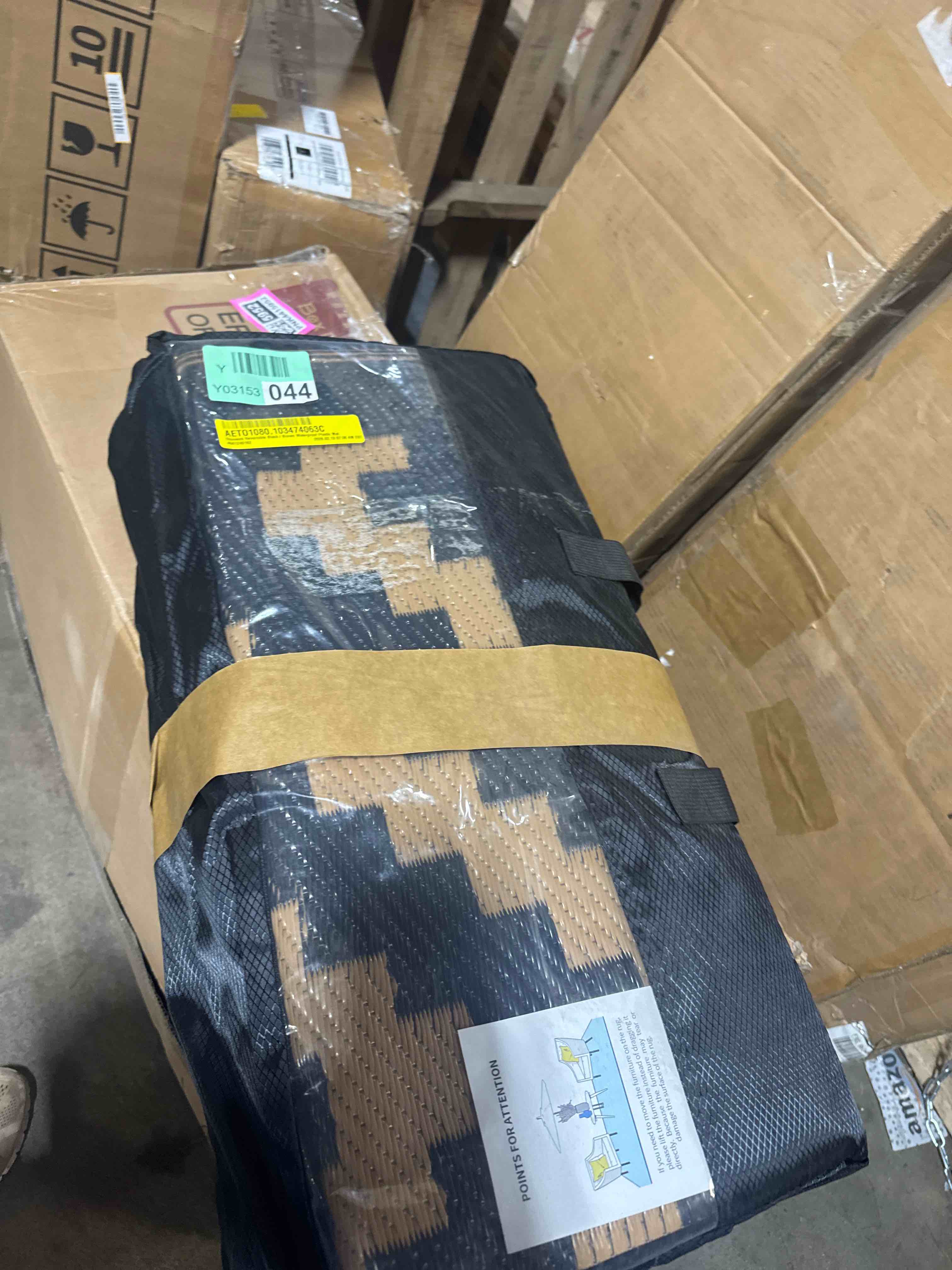 Condition photo showing New/Like New for shimeek reversible black/brown waterproof plastic mat