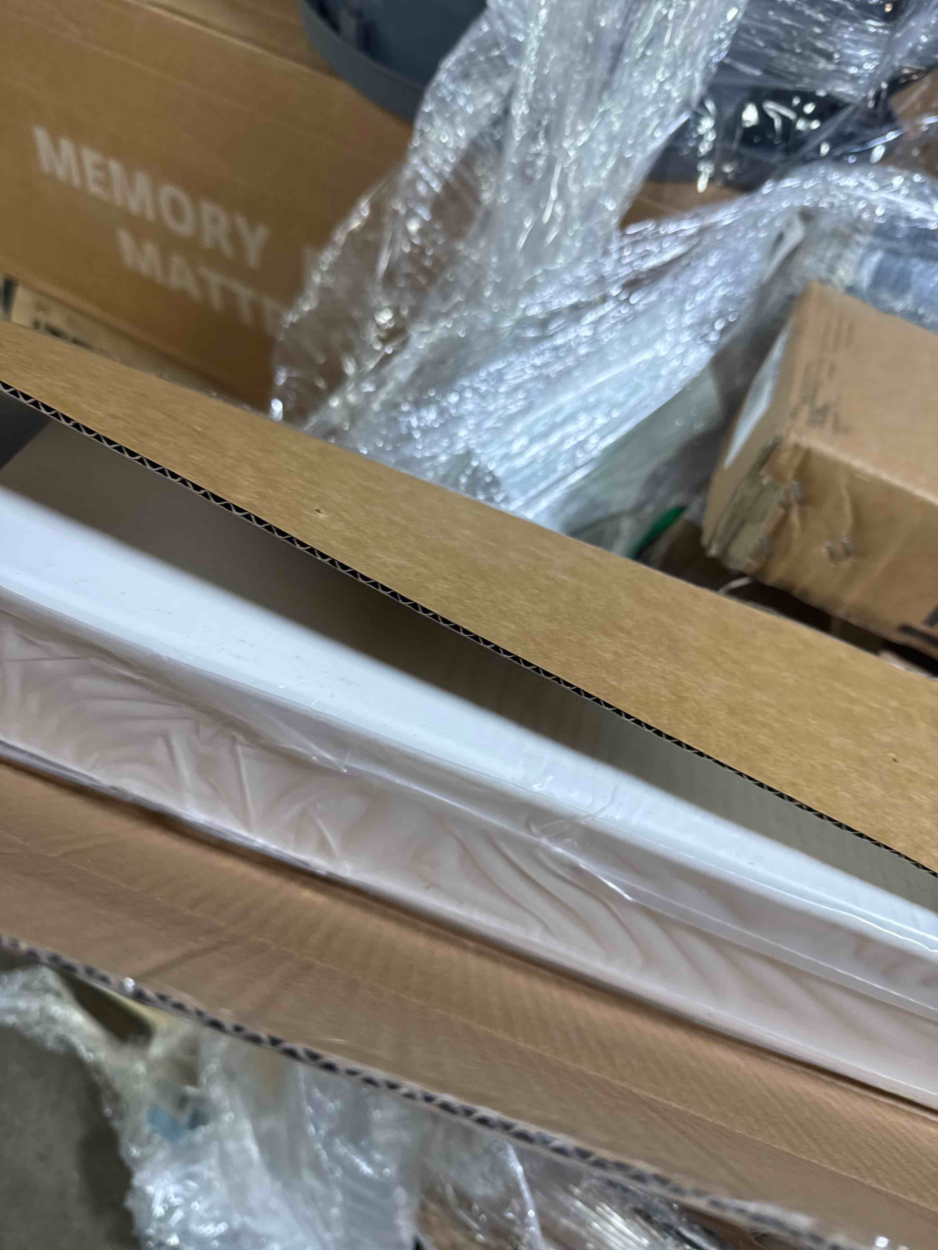 Condition photo showing New/Like New for vinyl pvc real estate sign post 6' tall (4"x 4"x 72"), realtor yard sign post with flat cap for open house and home for sale, 36" arm holds up to 24" sign, white (no sign)