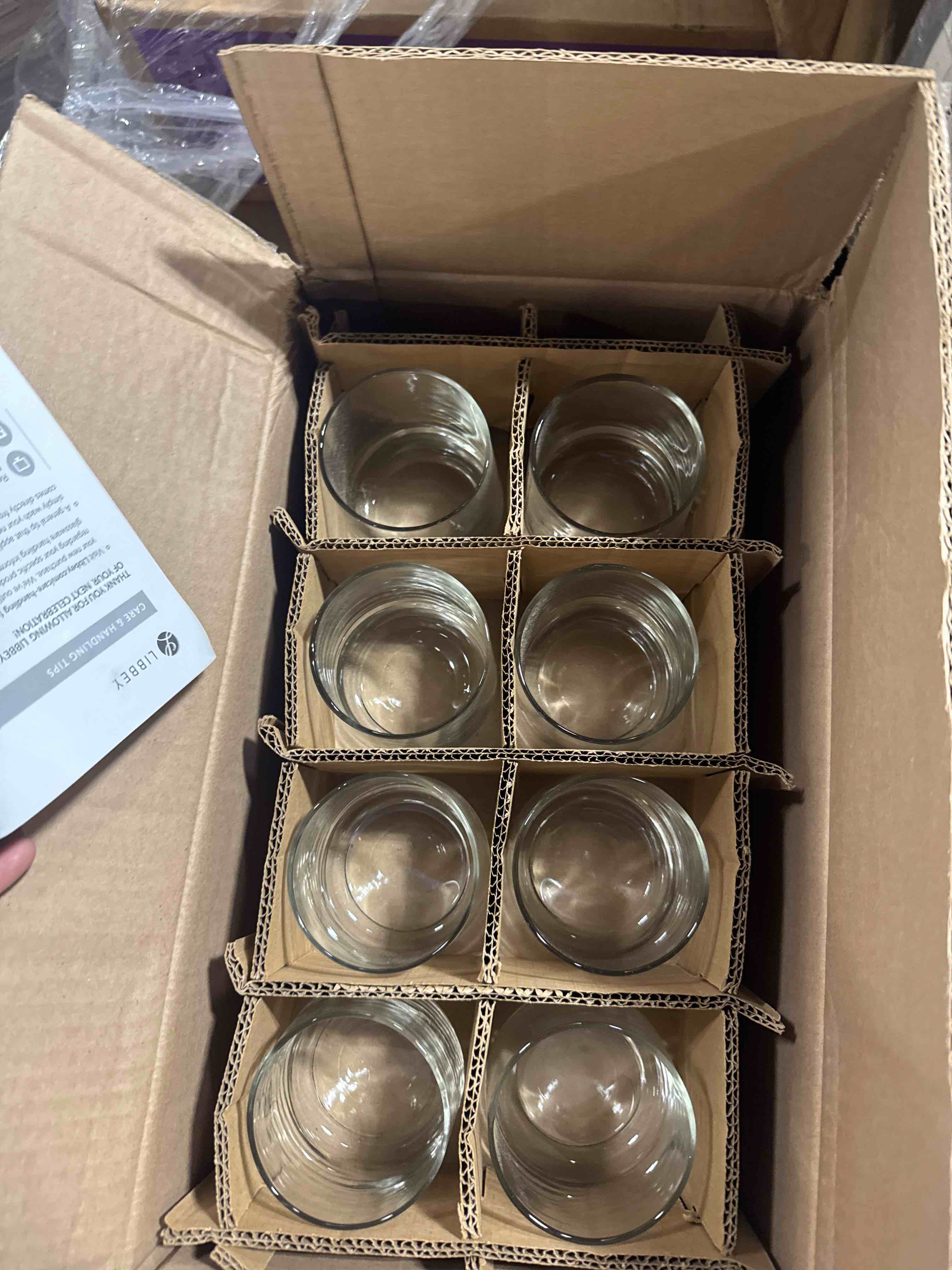 Condition photo showing New/Like New for libbey ascent 16-piece tumbler and rocks glass set
