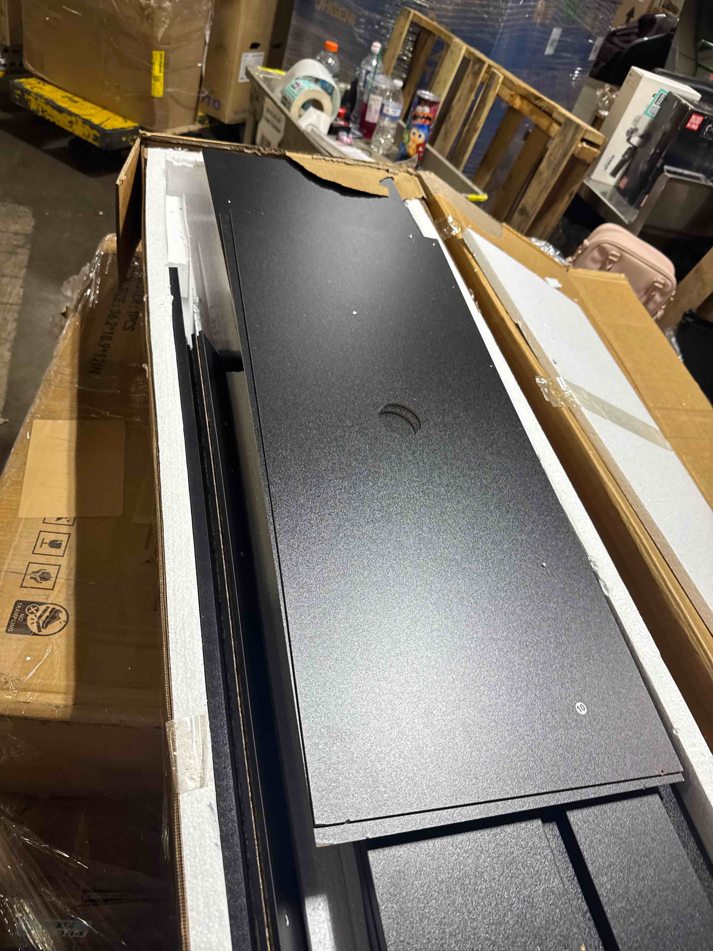 Condition photo showing Good Condition for jozzby shoe cabinet storage with 3 flip drawers for entryway, black slim freestanding modern narrow shoe organizer rack cabinet for hallway, living room