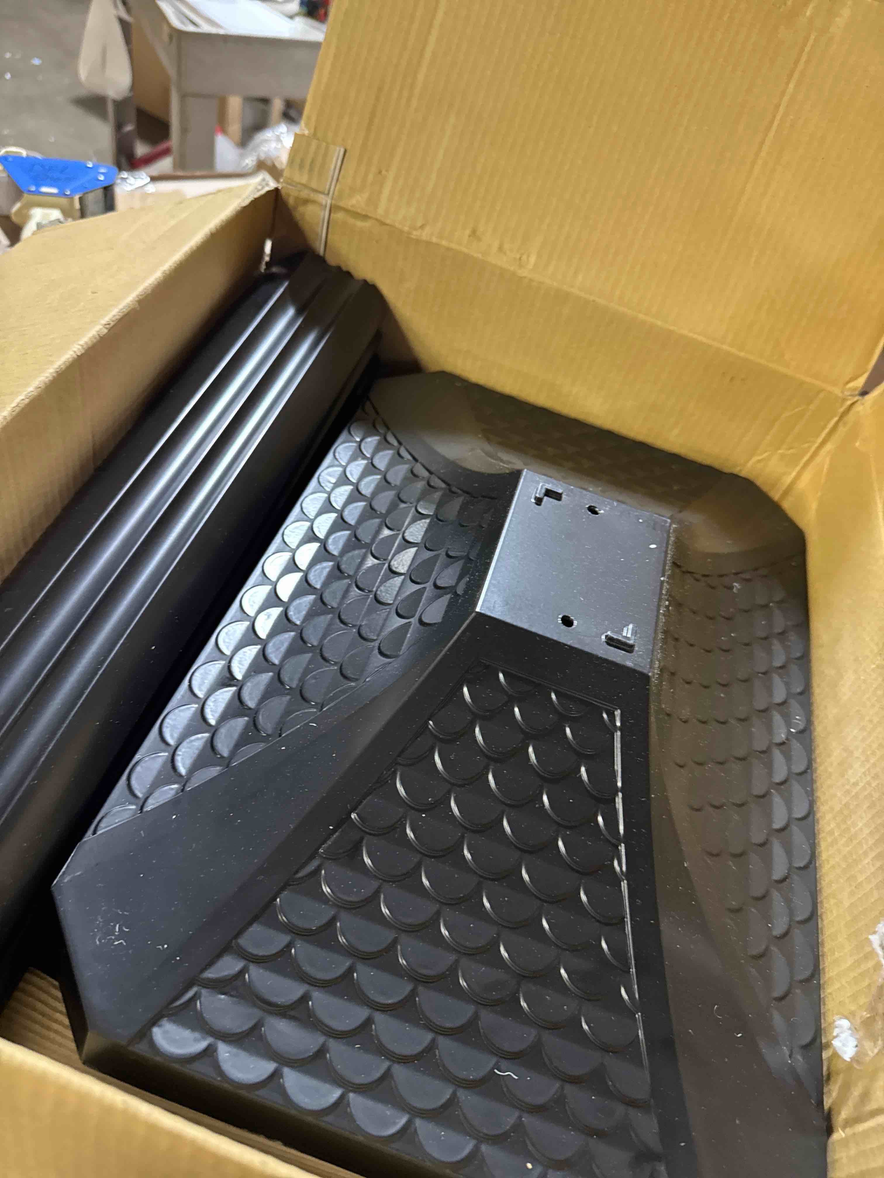 Condition photo showing New/Like New for architectural mailboxes pedestal cast aluminum  large  mailbox and post kit in black