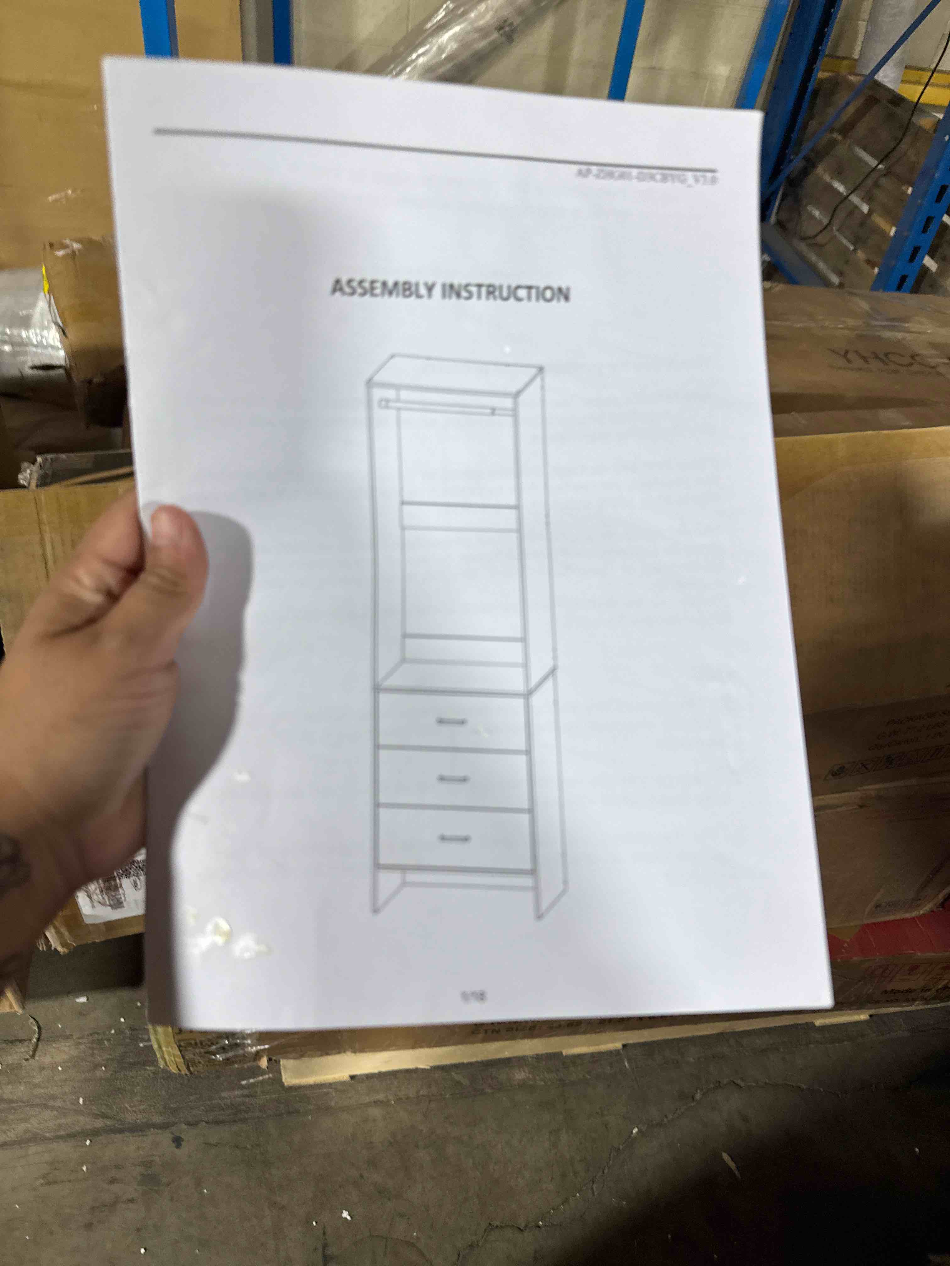 Condition photo showing New/Like New for aheaplus 2ft closet system with 3 drawers, 24’’ closet organizer, wood closet organizer system, walk-in closet or small closets wardrobe, clothes rack with hanging rods,-e6, white