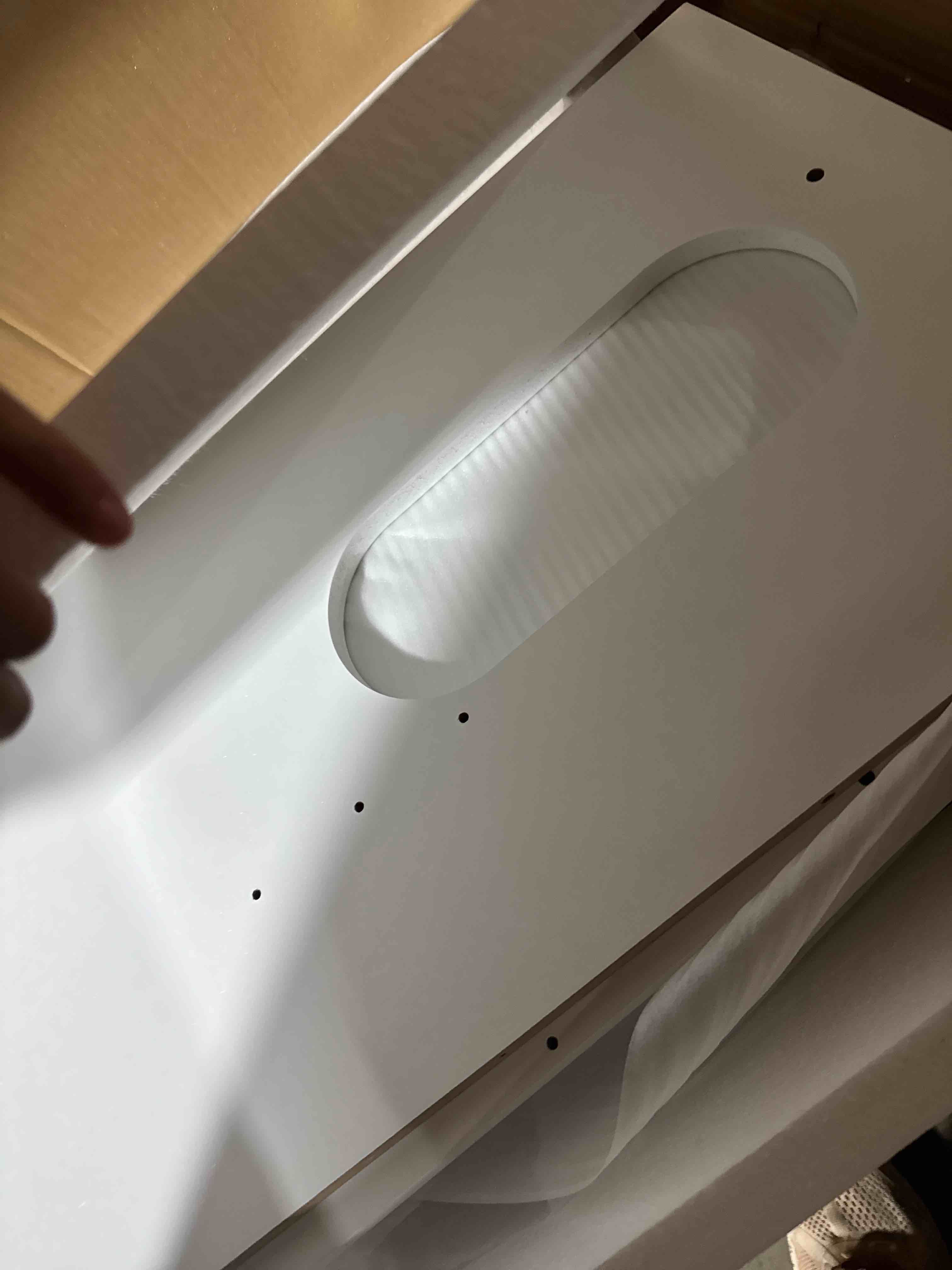 Condition photo showing New/Like New for mepplzian24"corner bathroom vanity sink combo for small space, freestanding storage cabinet with sink,soft-close function,modern wall mount sink vanity (no faucet)