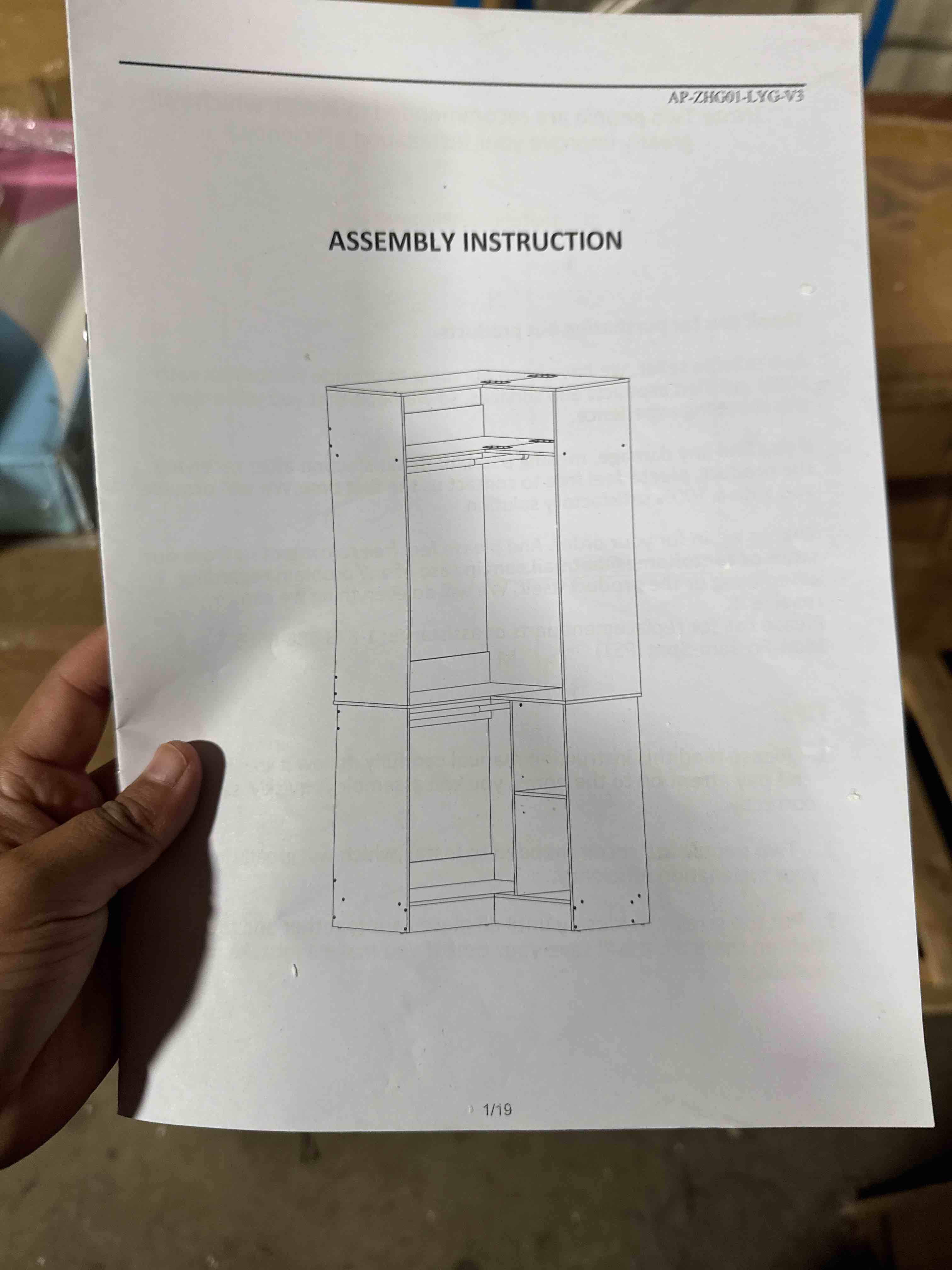 Condition photo showing New/Like New for aheaplus corner closet system with shelves, 34'' organizer with hanging rods, wood walk-in for small space, freestanding tower, l shaped garment rack, white