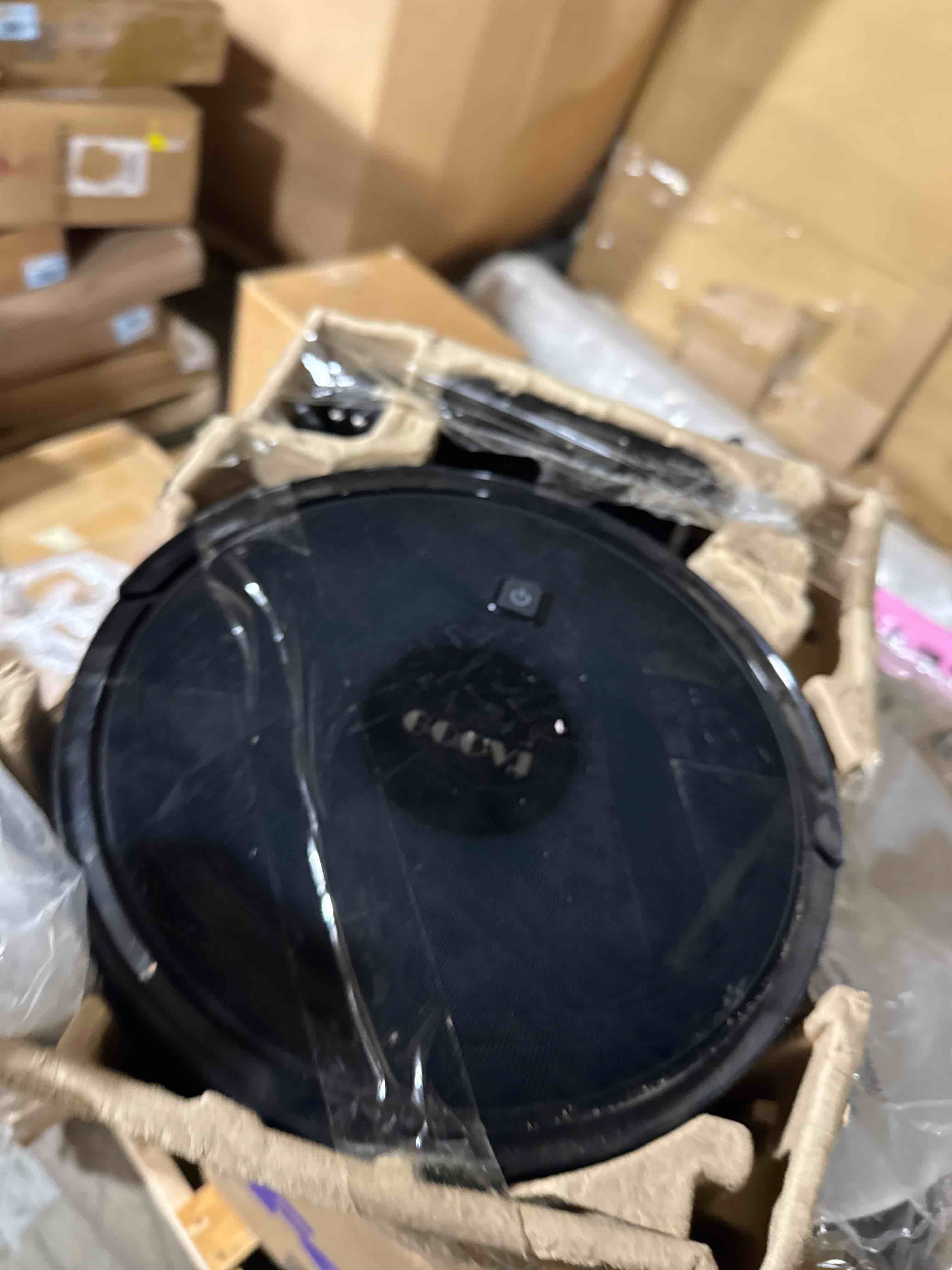 Condition photo showing As Is for goovi - refurbished robotic vacuum - rbd380 - liberate yourself and enjoy more by simplifying your house cleaning.
