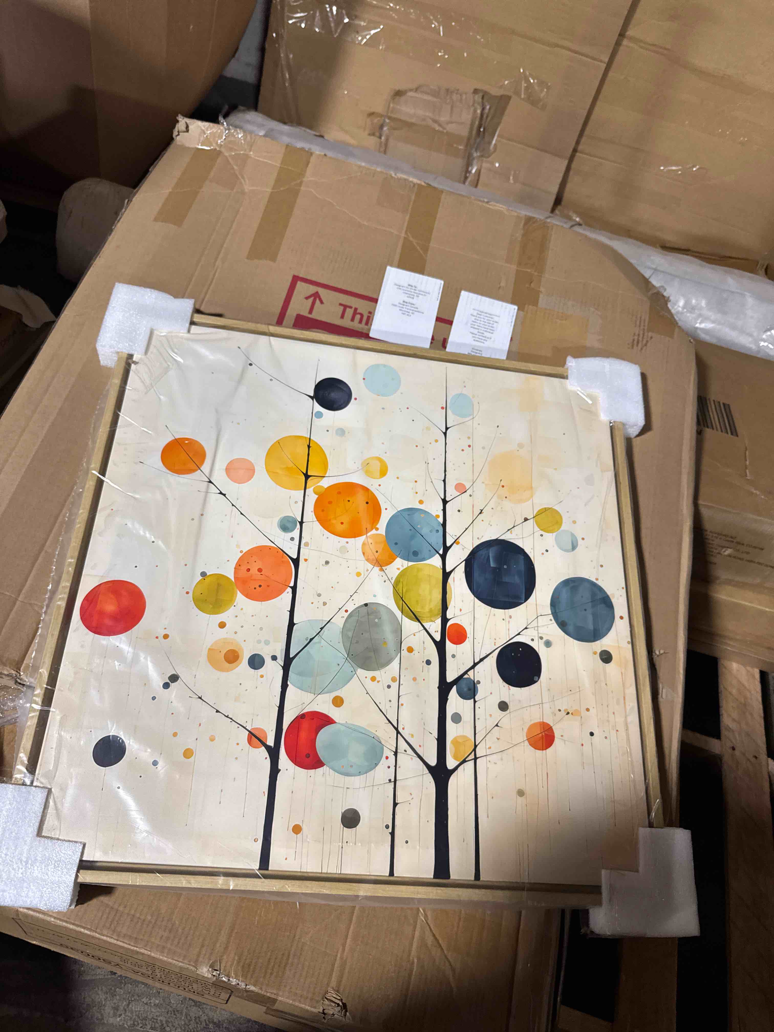 Condition photo showing New/Like New for beige mid century minimalist masterpiece- minimalism wall art ( 30" x 30")