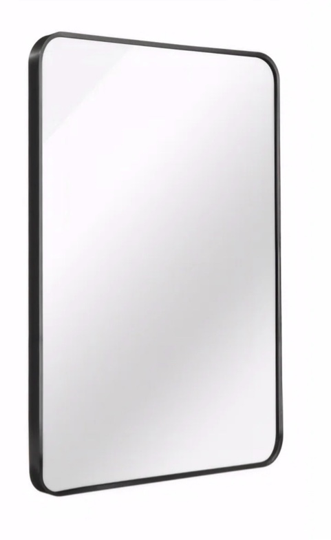 metal frame rectangular wall - mounted bathroom mirror ( 24" x 32")
