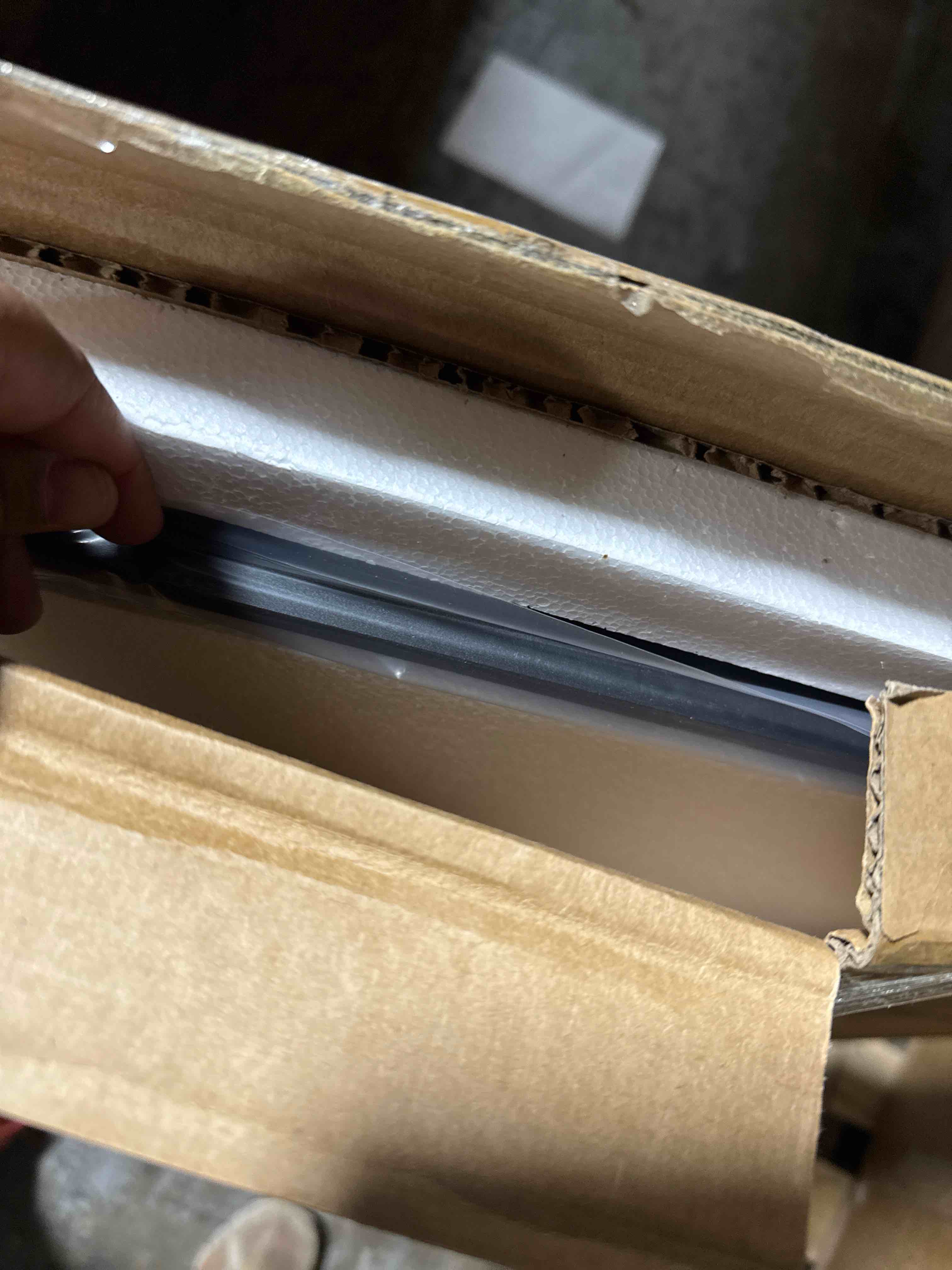 Condition photo showing New/Like New for metal frame rectangular wall - mounted bathroom mirror ( 24" x 32")