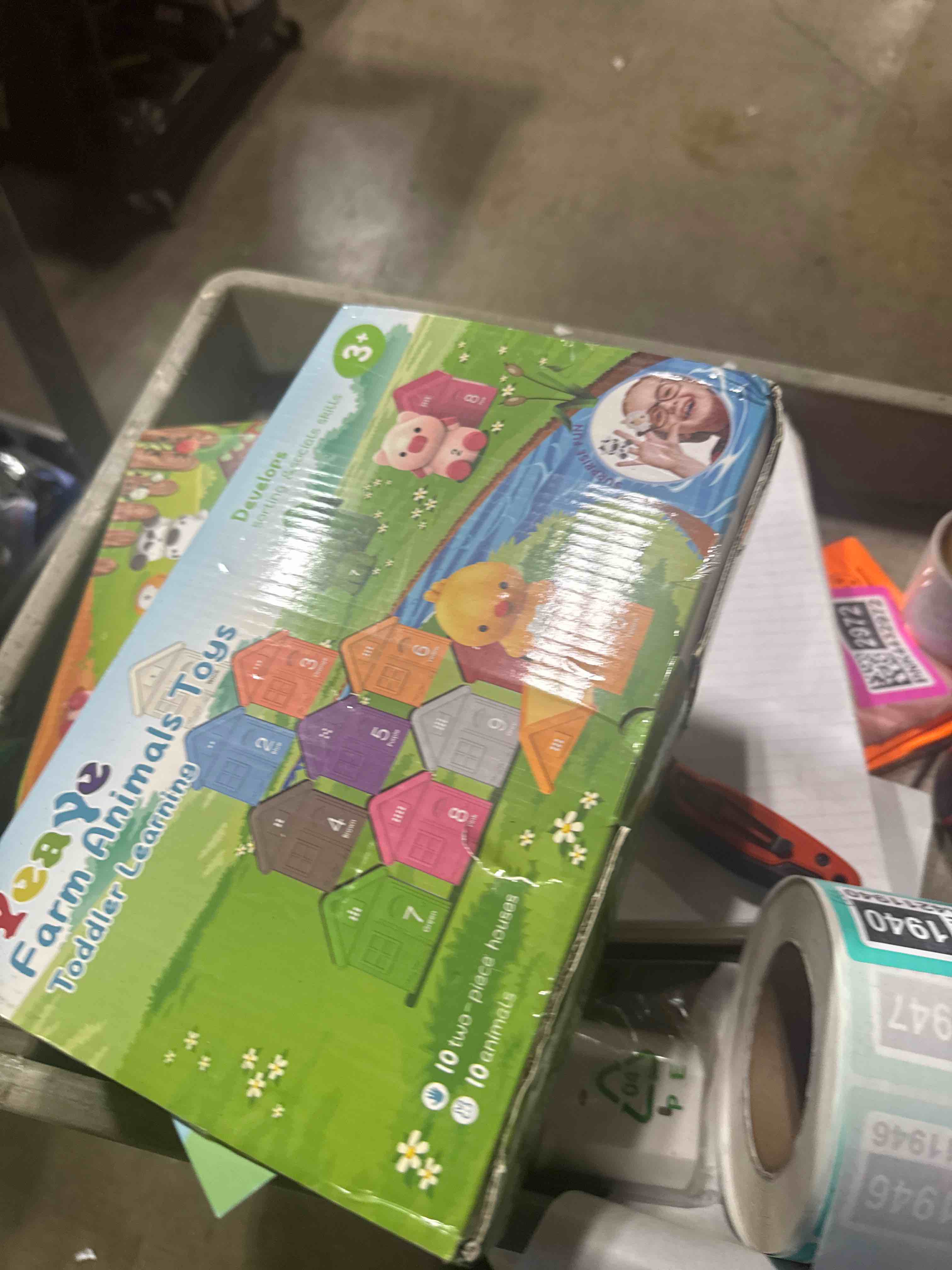 Condition photo showing New/Like New for learning toys for 1,2,3 year old toddlers, farm animals toys montessori counting, matching & sorting fine motor games, christmas birthday easter gift for baby boys girls age 12-18 months