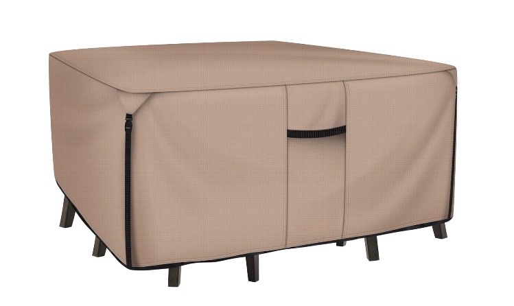 600D Heavy Duty Waterproof Patio Dining Set Cover All Weather Outdoor Furniture Protector for Rectangular Table and Chairs ( 86" x 62")