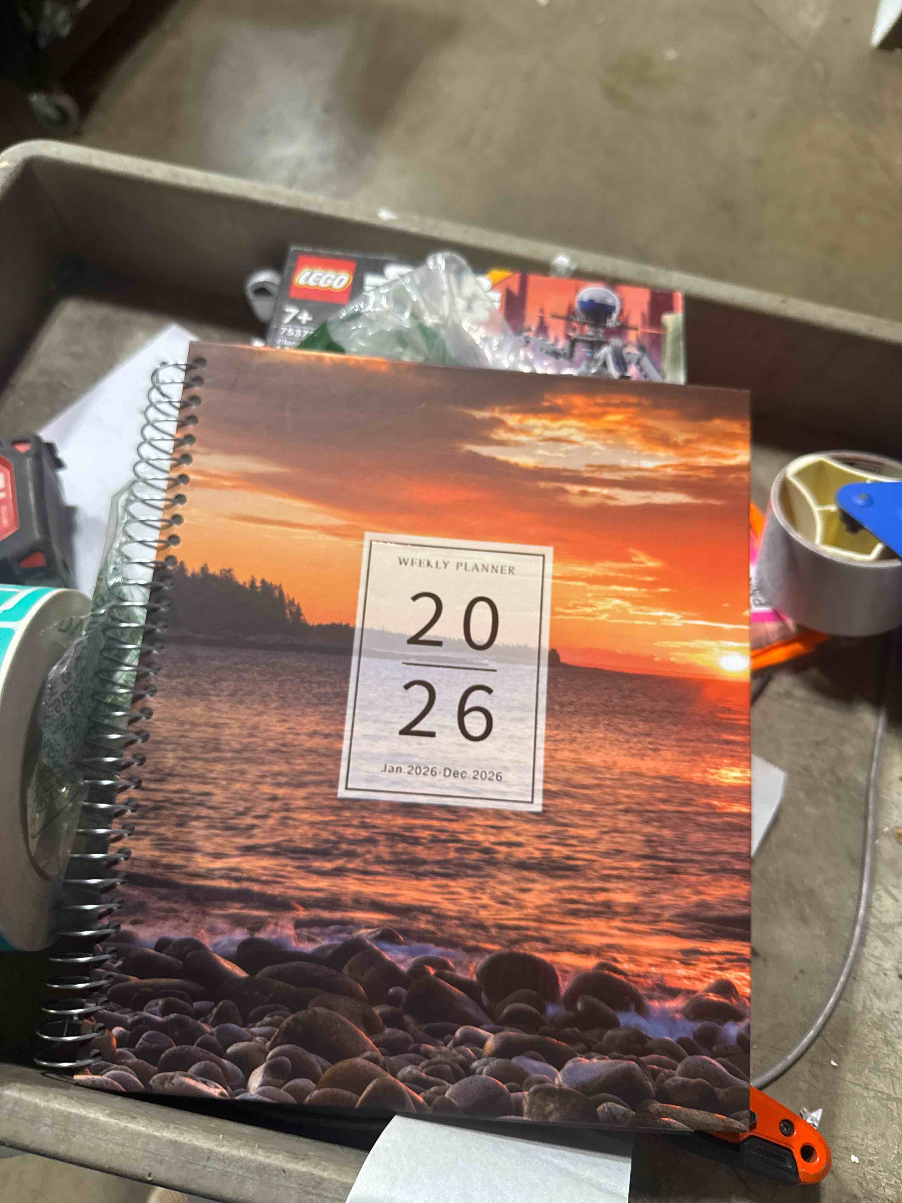 Condition photo showing New/Like New for cagie 2026 monthly planner: 12 months jan 2026 - dec 2026 calendar planner weekly and monthly 8.5" x 11" large spiral planners for women hourly daily yearly agenda with tabs stickers, stone ( similar to one in stock)