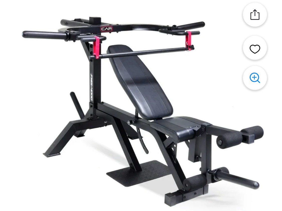 CAP Full-Body Plate Loaded Adjustable Flat, Incline, Squat Leverage Gym Machine